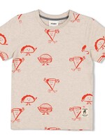 Sturdy Sturdy | T-shirt AOP - Couch Club - Offwhite melange