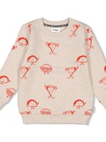 Sturdy Sturdy | Sweater AOP - Couch Club - Offwhite melange