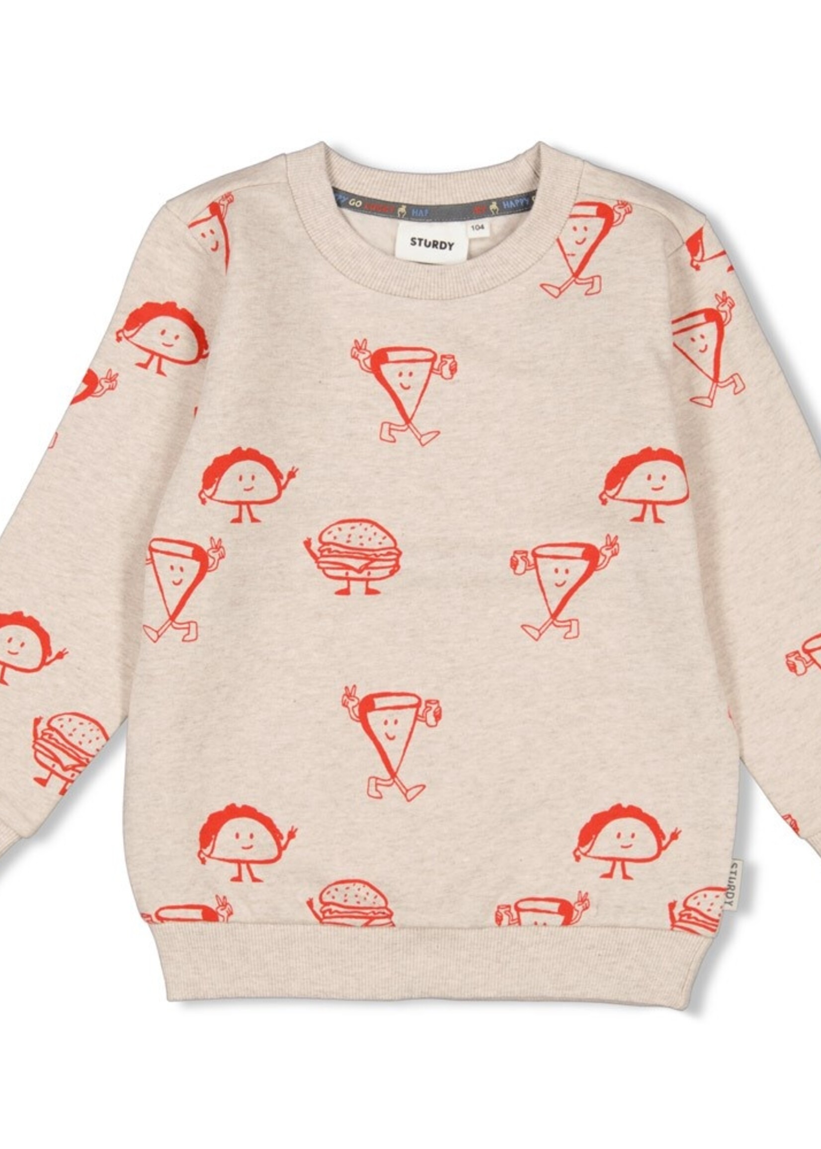 Sturdy Sturdy | Sweater AOP - Couch Club - Offwhite melange