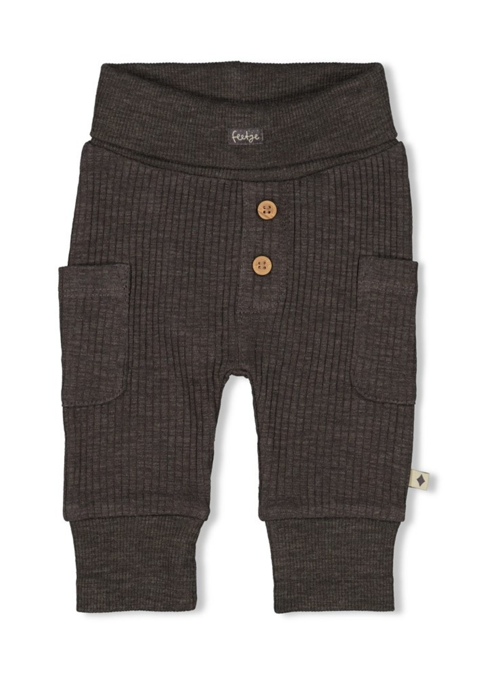 Feetje Feetje | Broek rib - Rawrsome - Antraciet melange