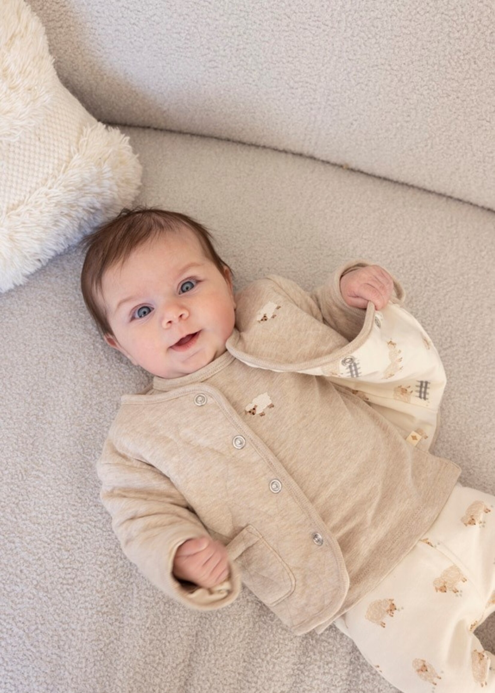 Feetje Feetje | Longsleeve - Sleepy Sheepy – Taupe Melange