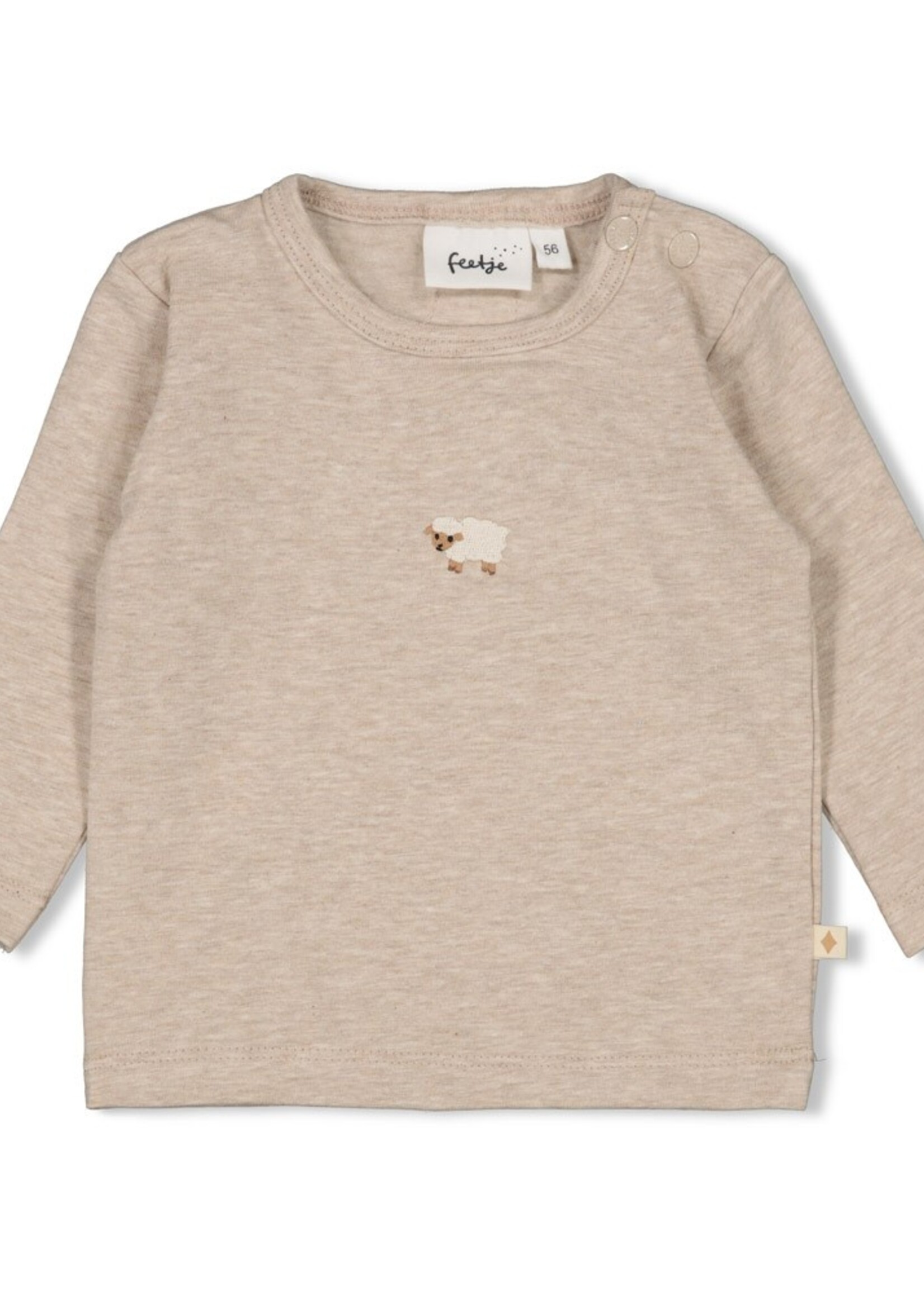 Feetje Feetje | Longsleeve - Sleepy Sheepy – Taupe Melange