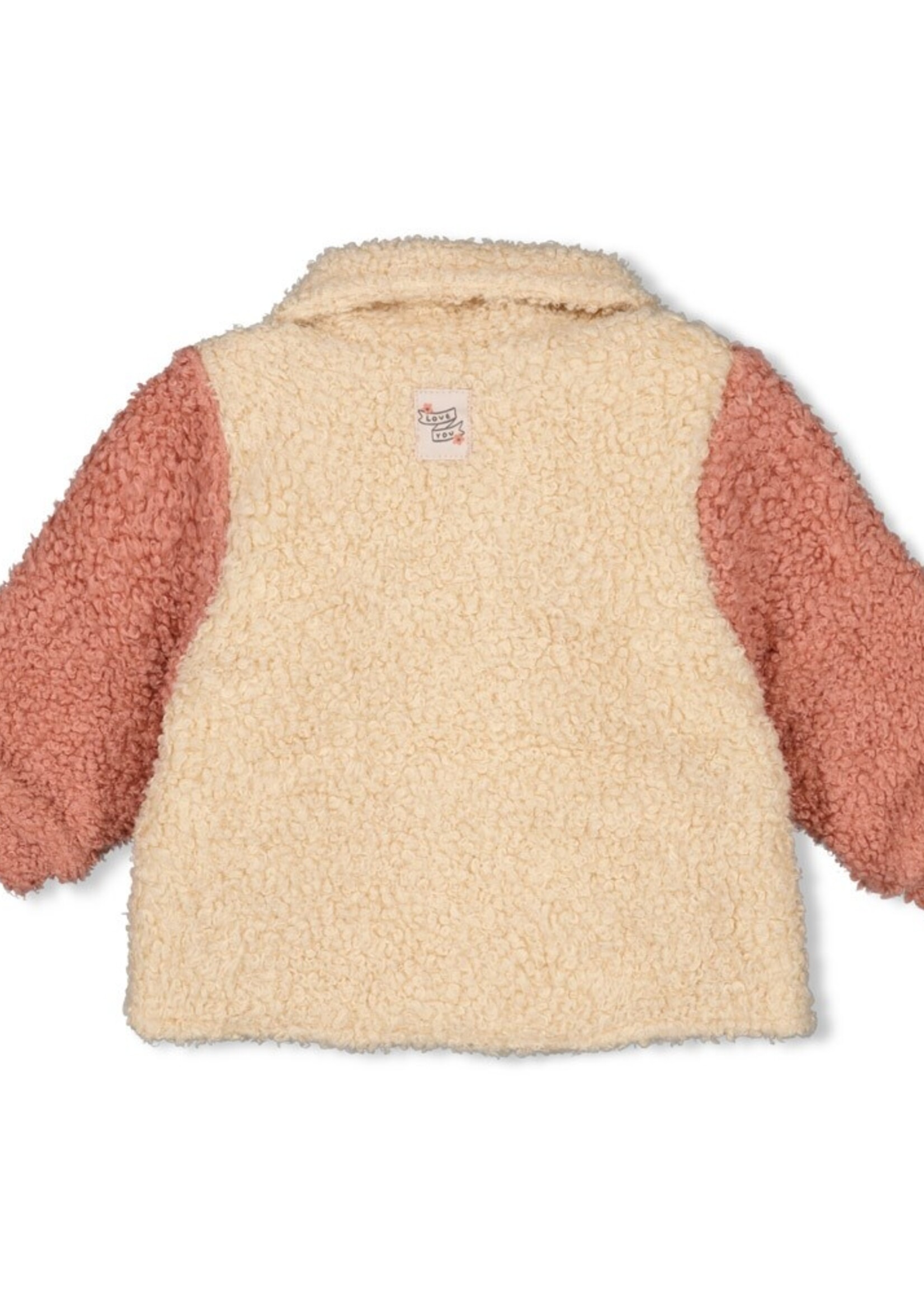 Feetje Feetje | Bouclé jasje - Woodland Bloom