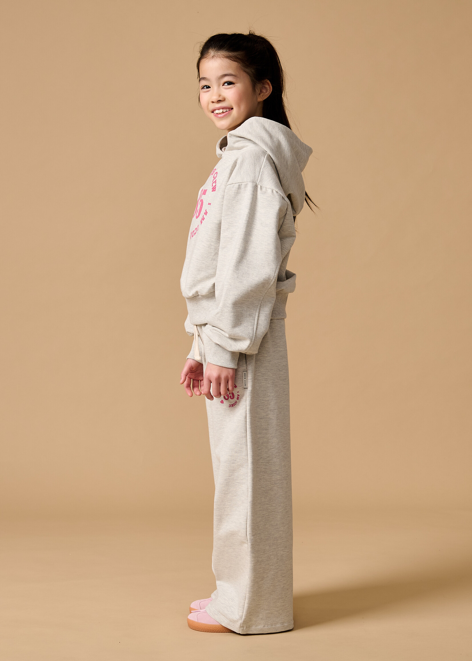 Petit Blush Petit Blush | Wide Leg Jogger - Grey Melange