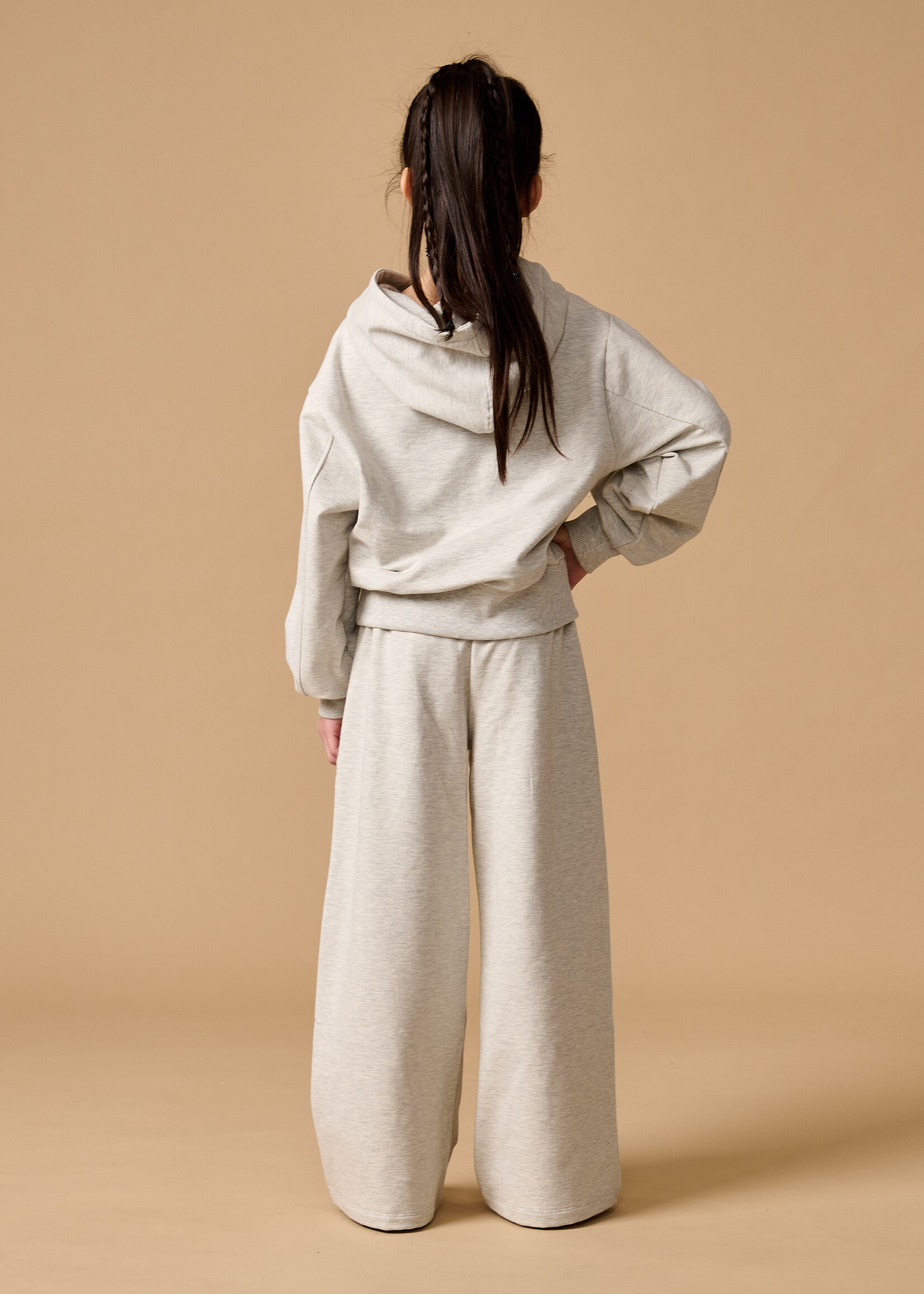 Petit Blush Petit Blush | Wide Leg Jogger - Grey Melange