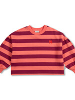 Petit Blush Petit Blush | Sweater Stripe - Peach/Bordeaux