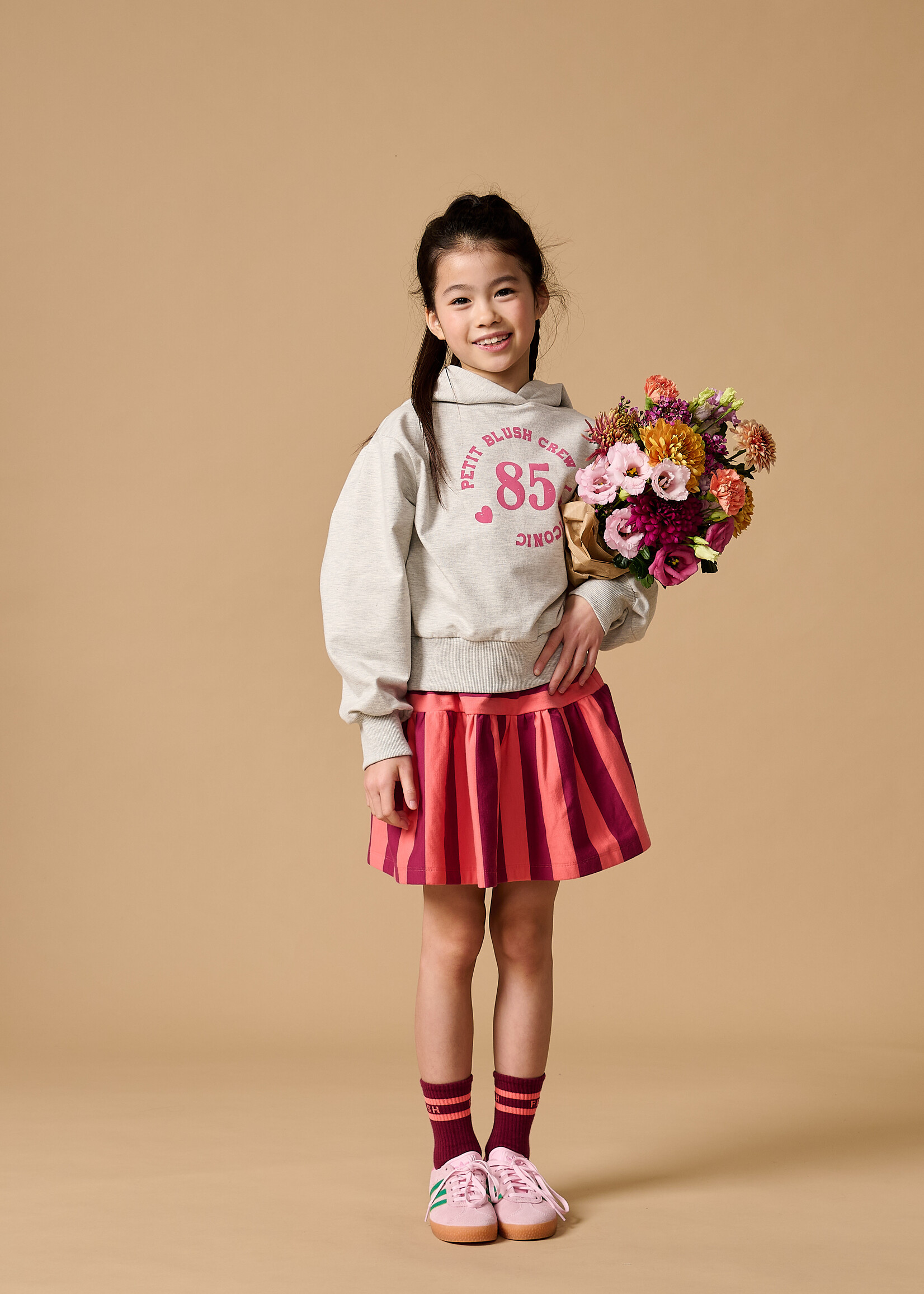 Petit Blush Petit Blush | Hooded Sweater - Grey Melange