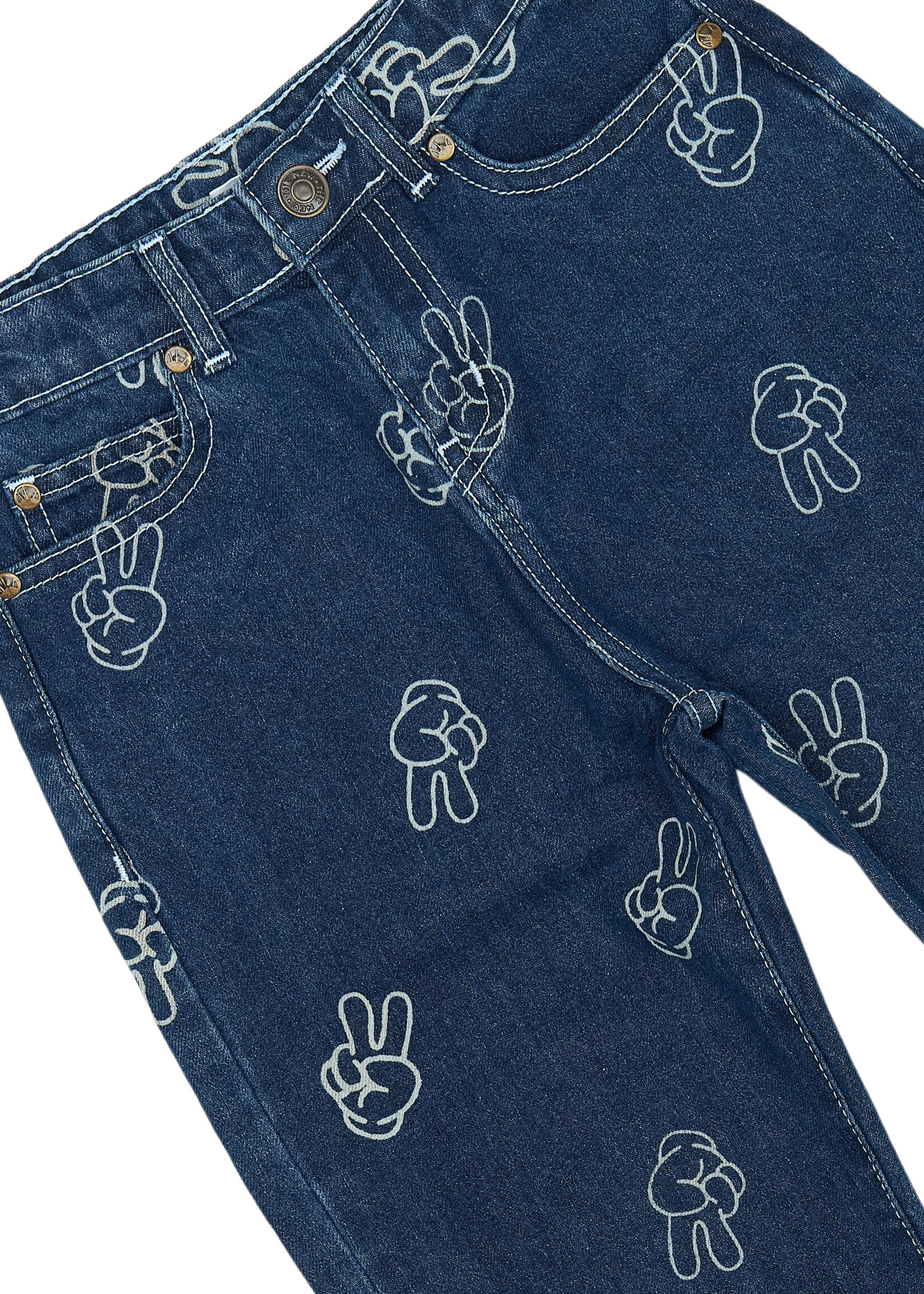 THE NEW THE NEW | TNPewter Loose Fit Jeans - Medium Blue Denim AOP