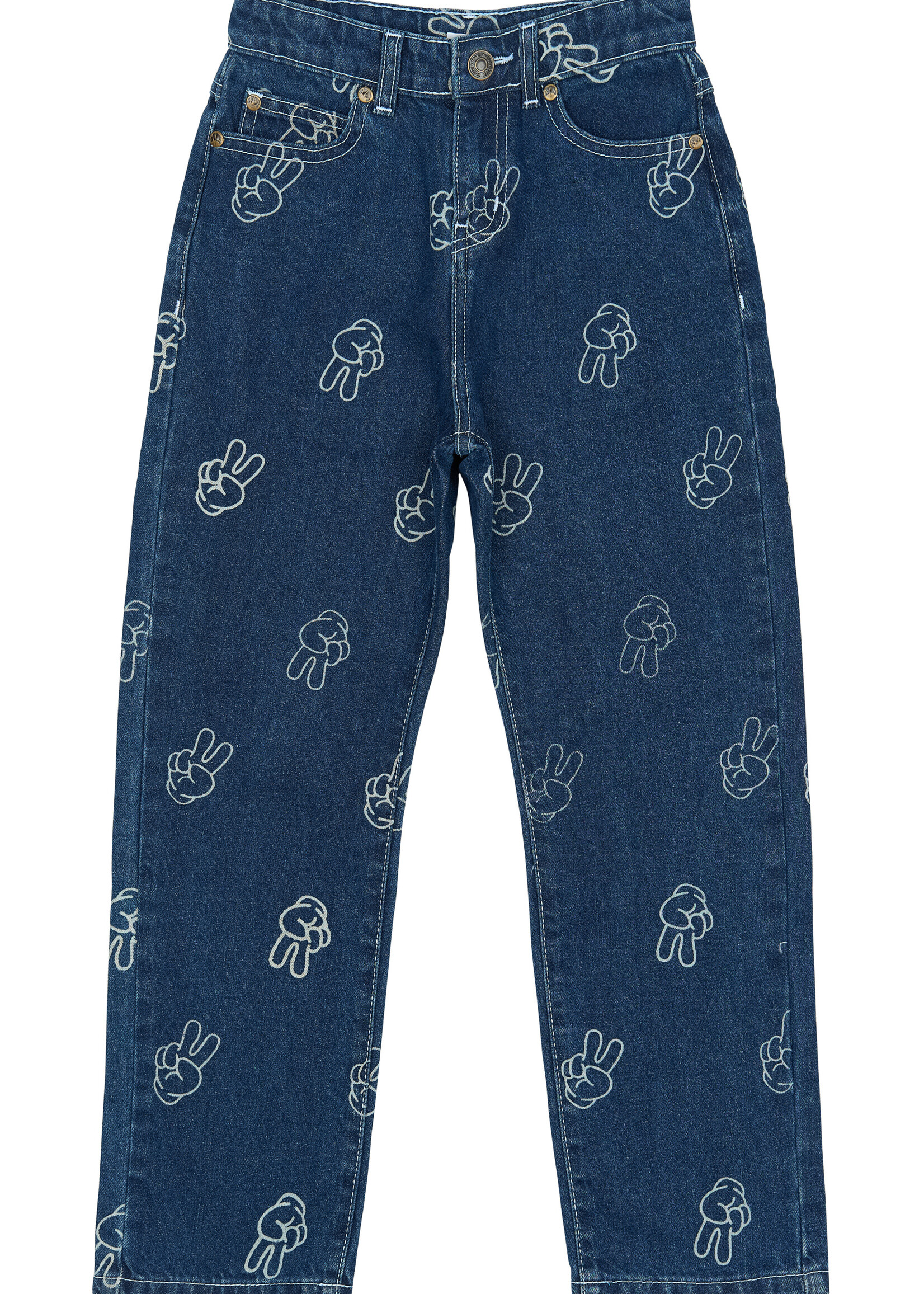 THE NEW THE NEW | TNPewter Loose Fit Jeans - Medium Blue Denim AOP
