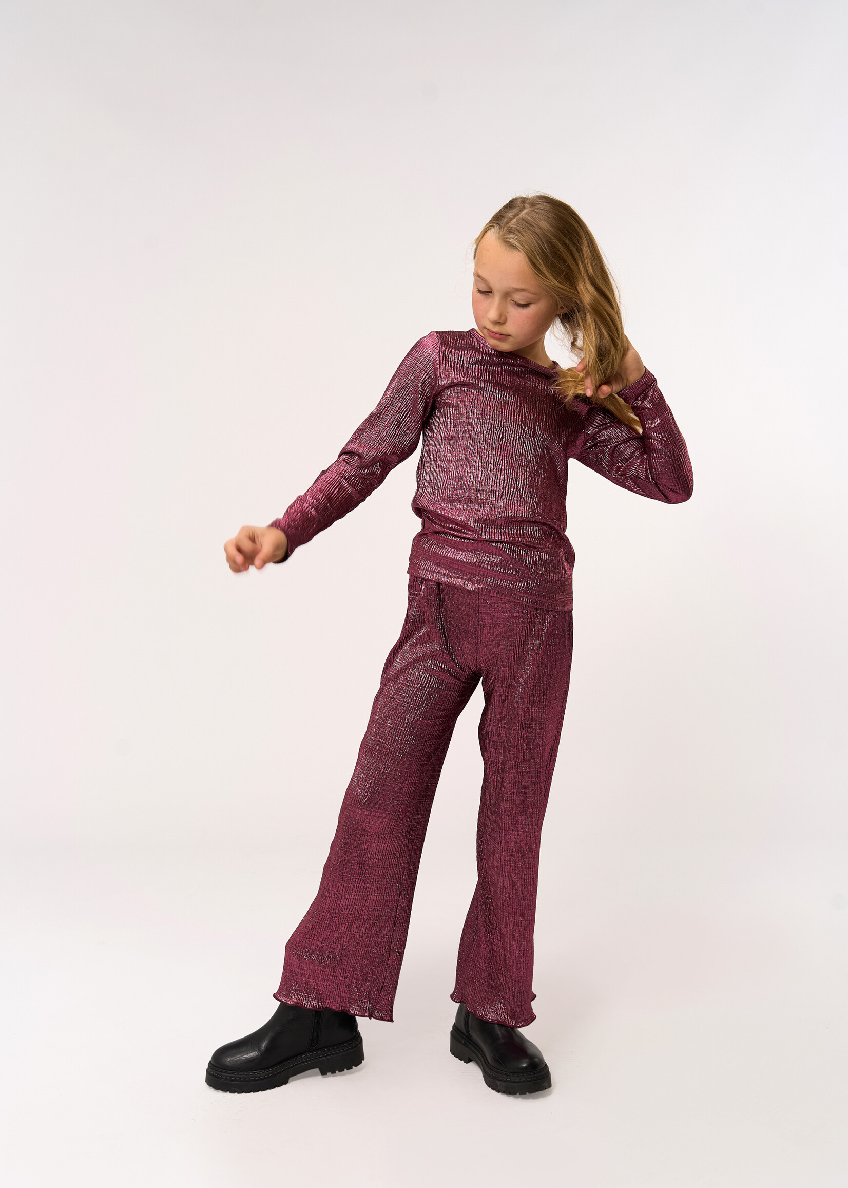 THE NEW THE NEW | TNPrudence Wide Pleat Pants - Ibis Rose