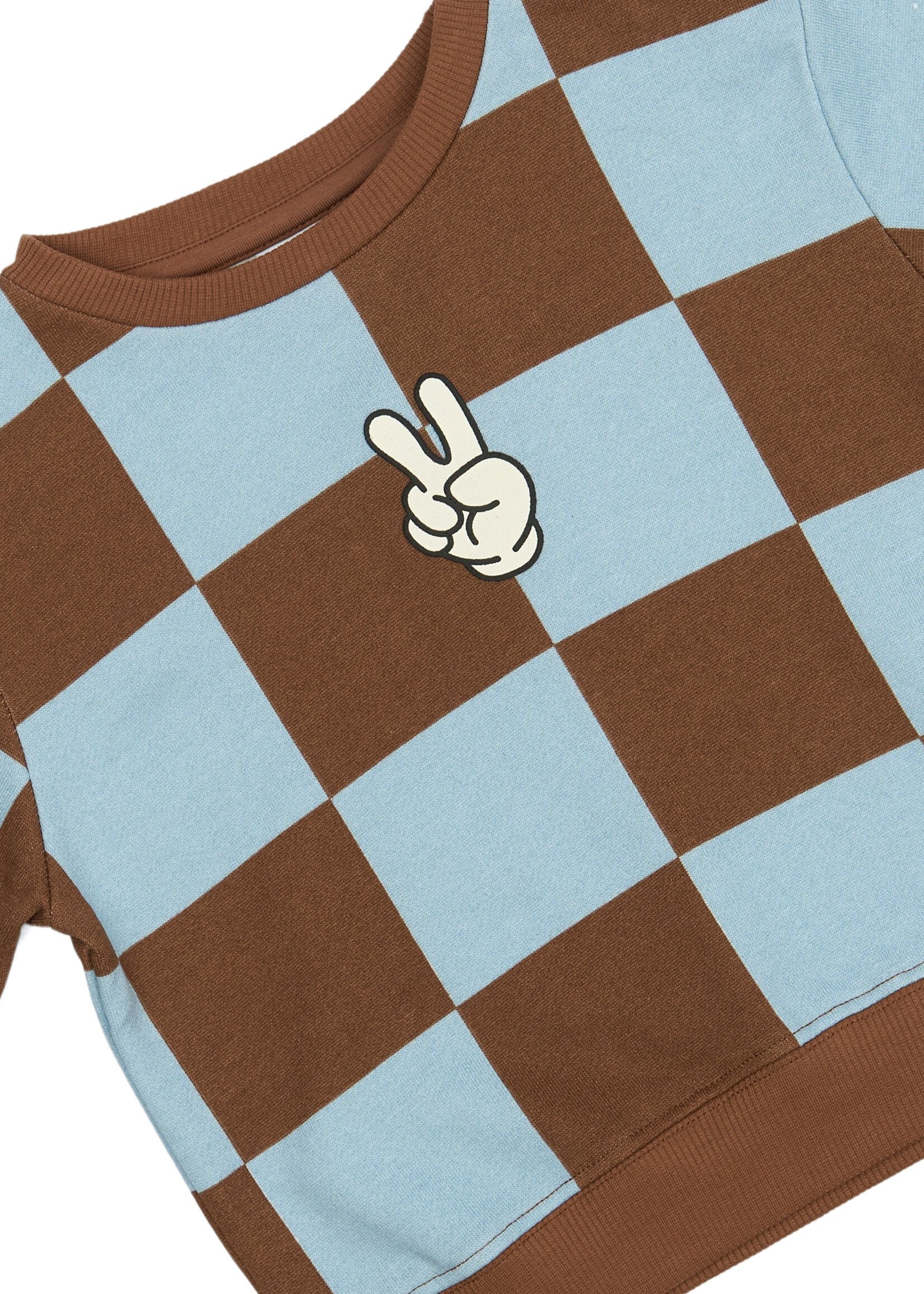 THE NEW SIBLINGS THE NEW SIBLINGS | TNSTPaulie OS Sweatshirt - Toffee Check