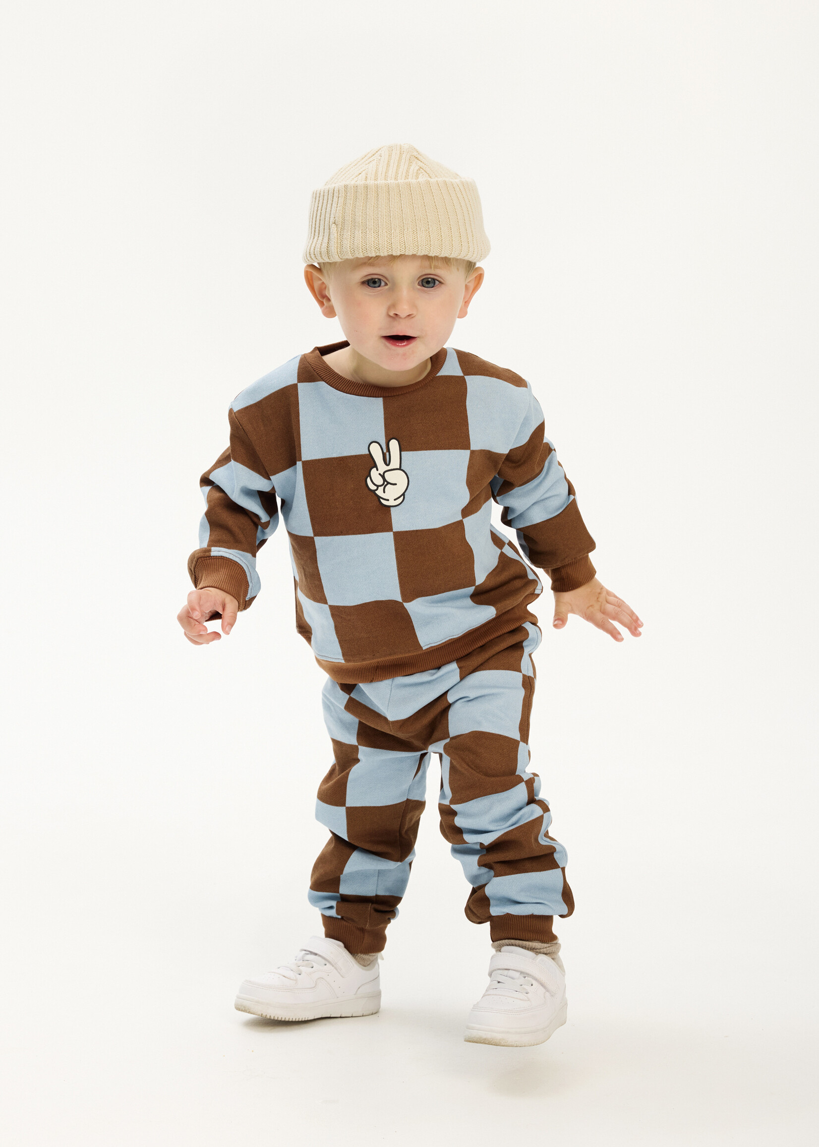 THE NEW SIBLINGS THE NEW SIBLINGS | TNSTPaulie OS Sweatshirt - Toffee Check