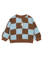 THE NEW SIBLINGS THE NEW SIBLINGS | TNSTPaulie OS Sweatshirt - Toffee Check