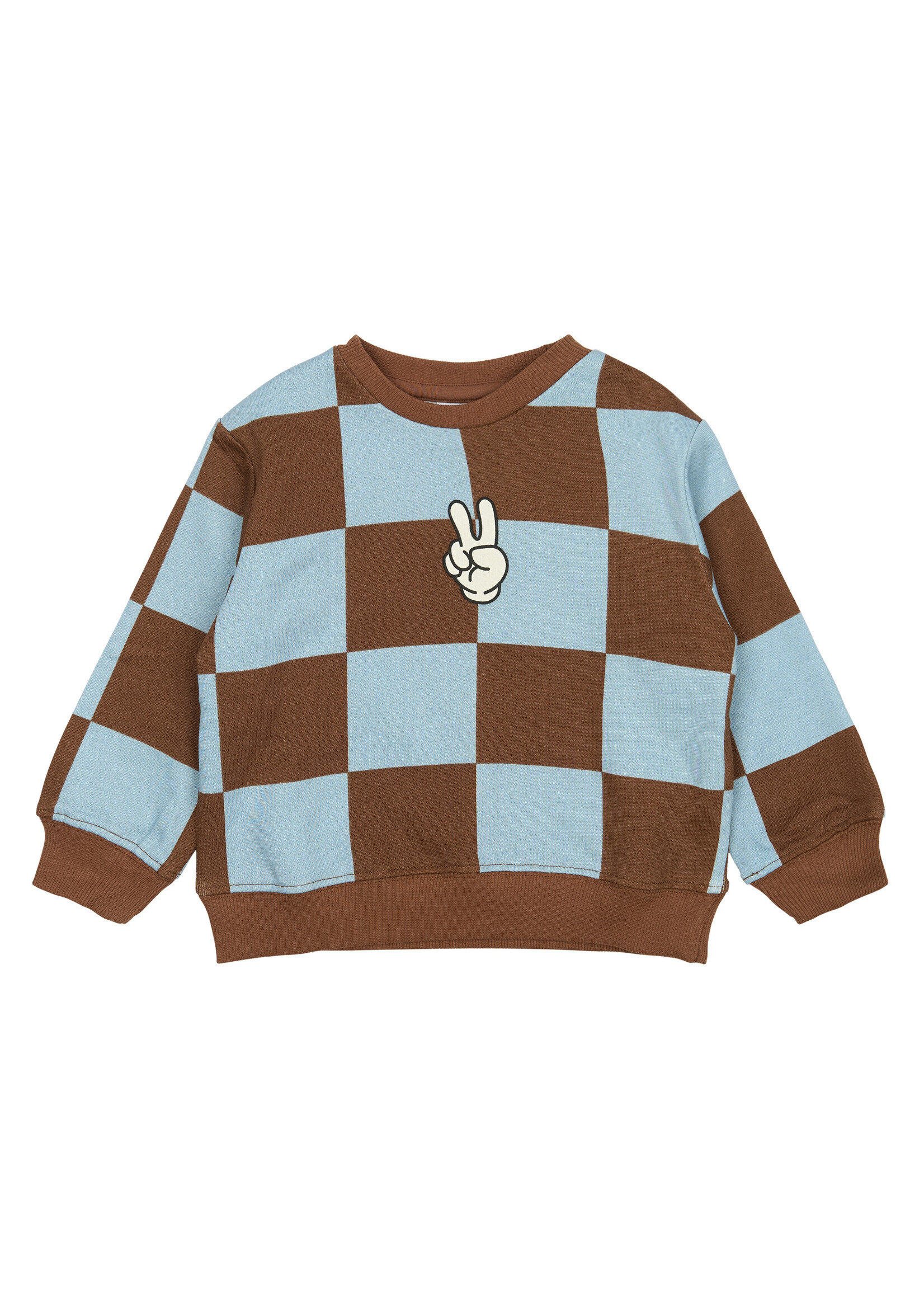 THE NEW SIBLINGS THE NEW SIBLINGS | TNSTPaulie OS Sweatshirt - Toffee Check
