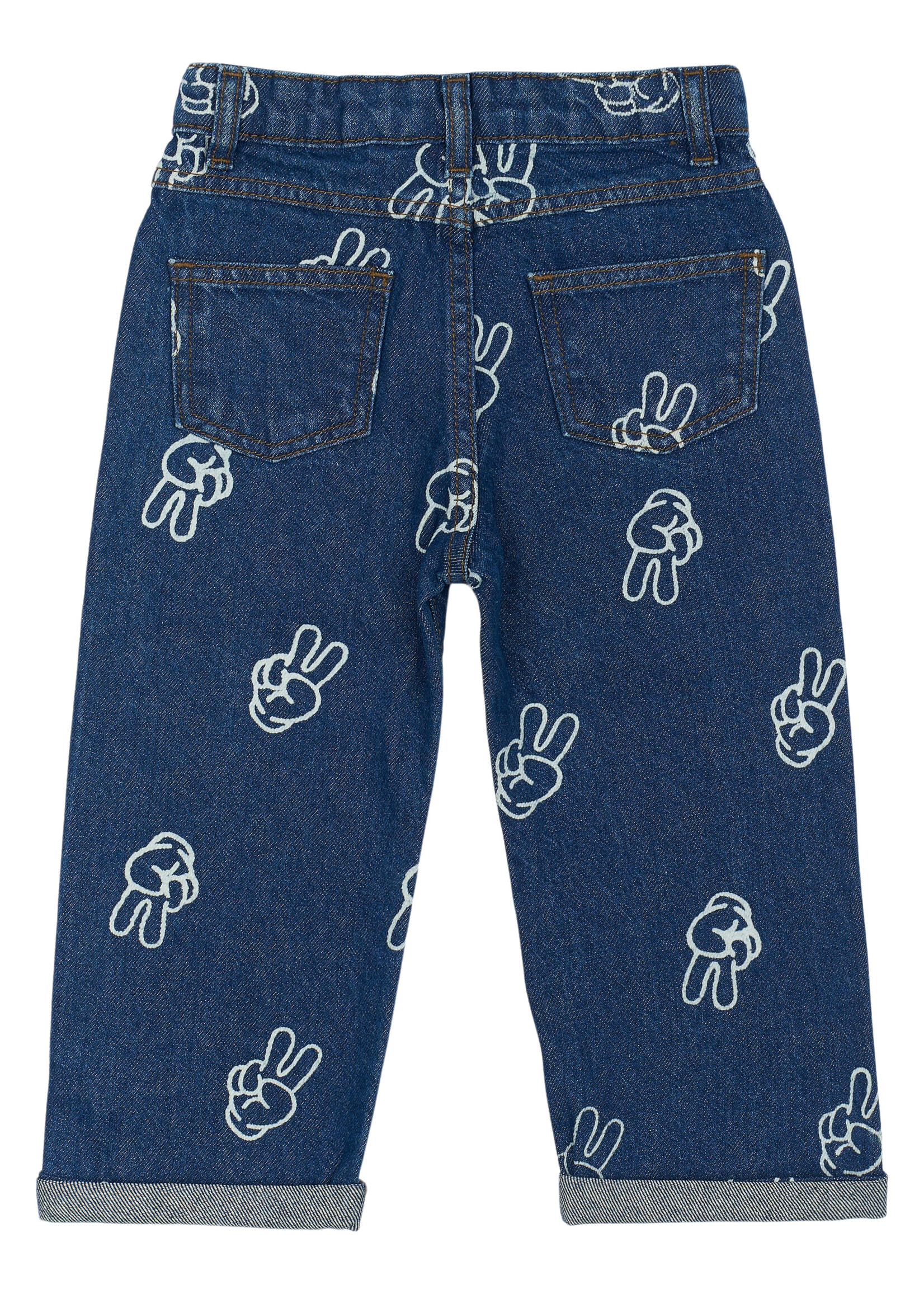 THE NEW SIBLINGS THE NEW SIBLINGS | TNSTProsper Wide Jeans - Medium Blue Denim AOP
