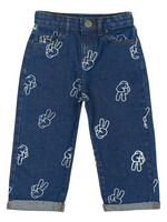 THE NEW SIBLINGS THE NEW SIBLINGS | TNSTProsper Wide Jeans - Medium Blue Denim AOP