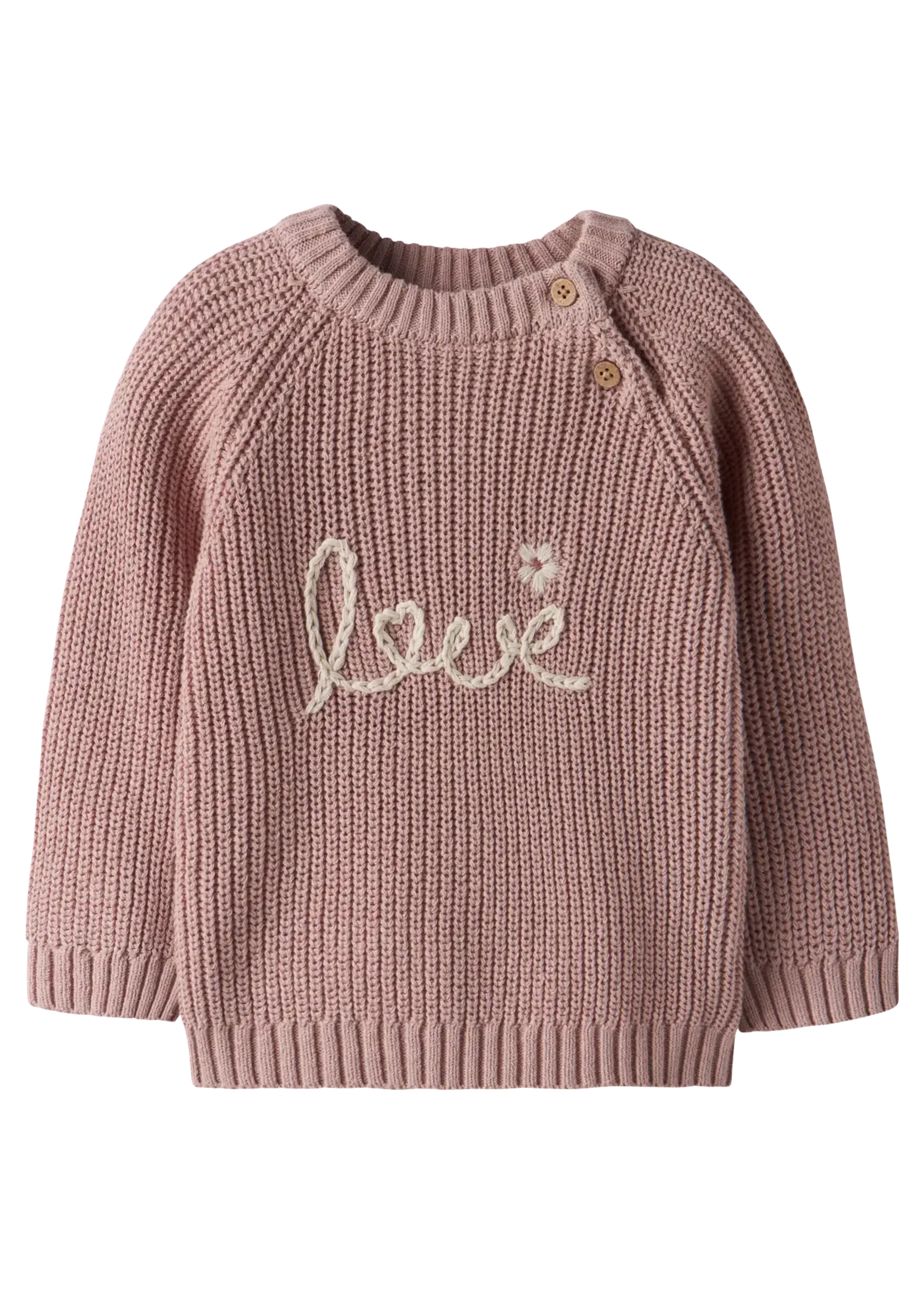 Lil' Atelier Lil'Atelier | NBFEMLEN emb ls knit - Misty Rose