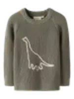 Lil'Atelier | NBMEMLEN emb ls knit - Overland Trek