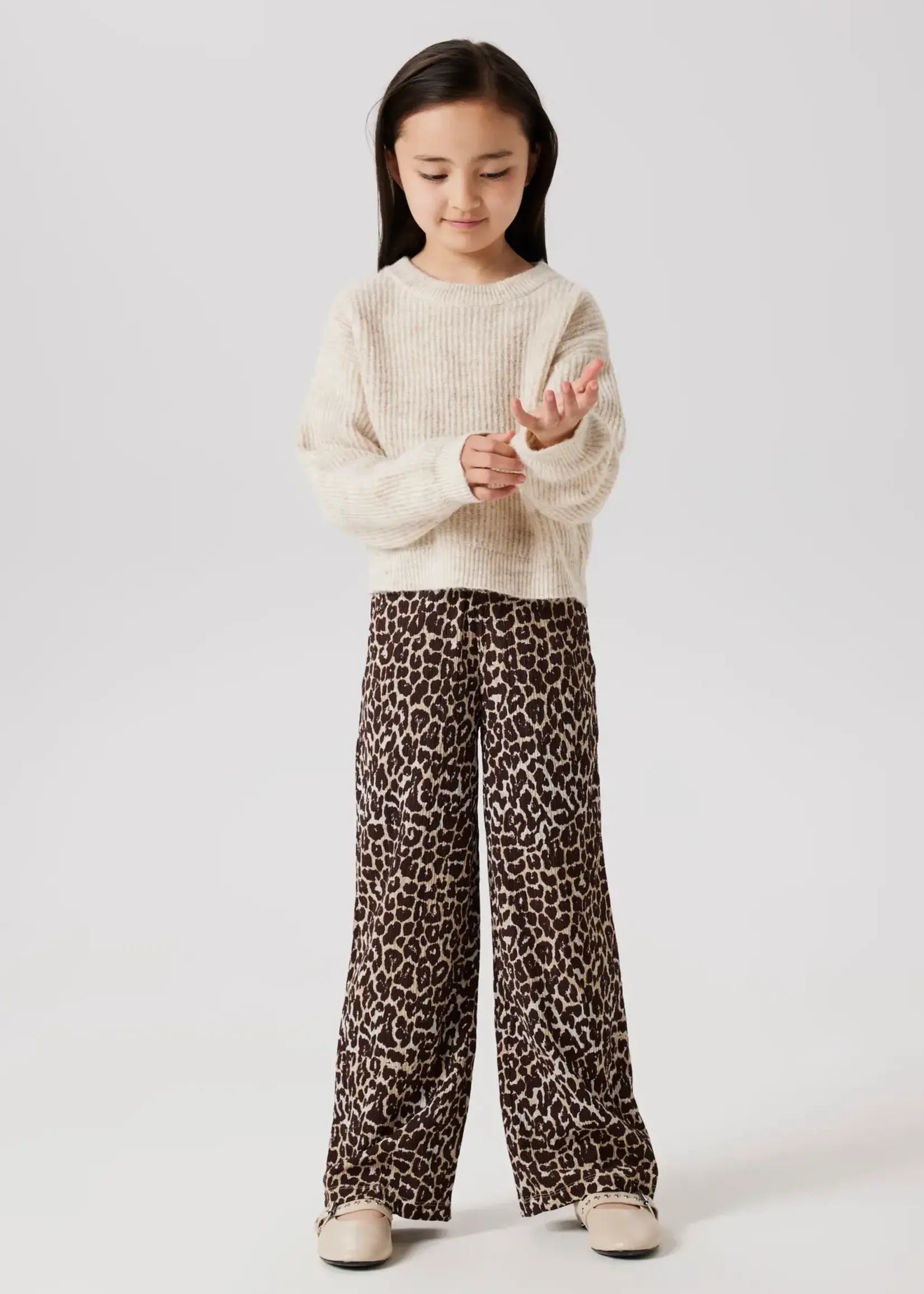 Name It Name It | NKFHOLLY LS BOXY SHORT LNIT NOOS - Pure Cashmere