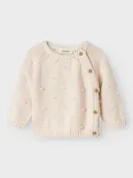 Lil' Atelier Lil' Atelier | NBFGABLE LS WRAP KNIT LIL - Pastel Parchment