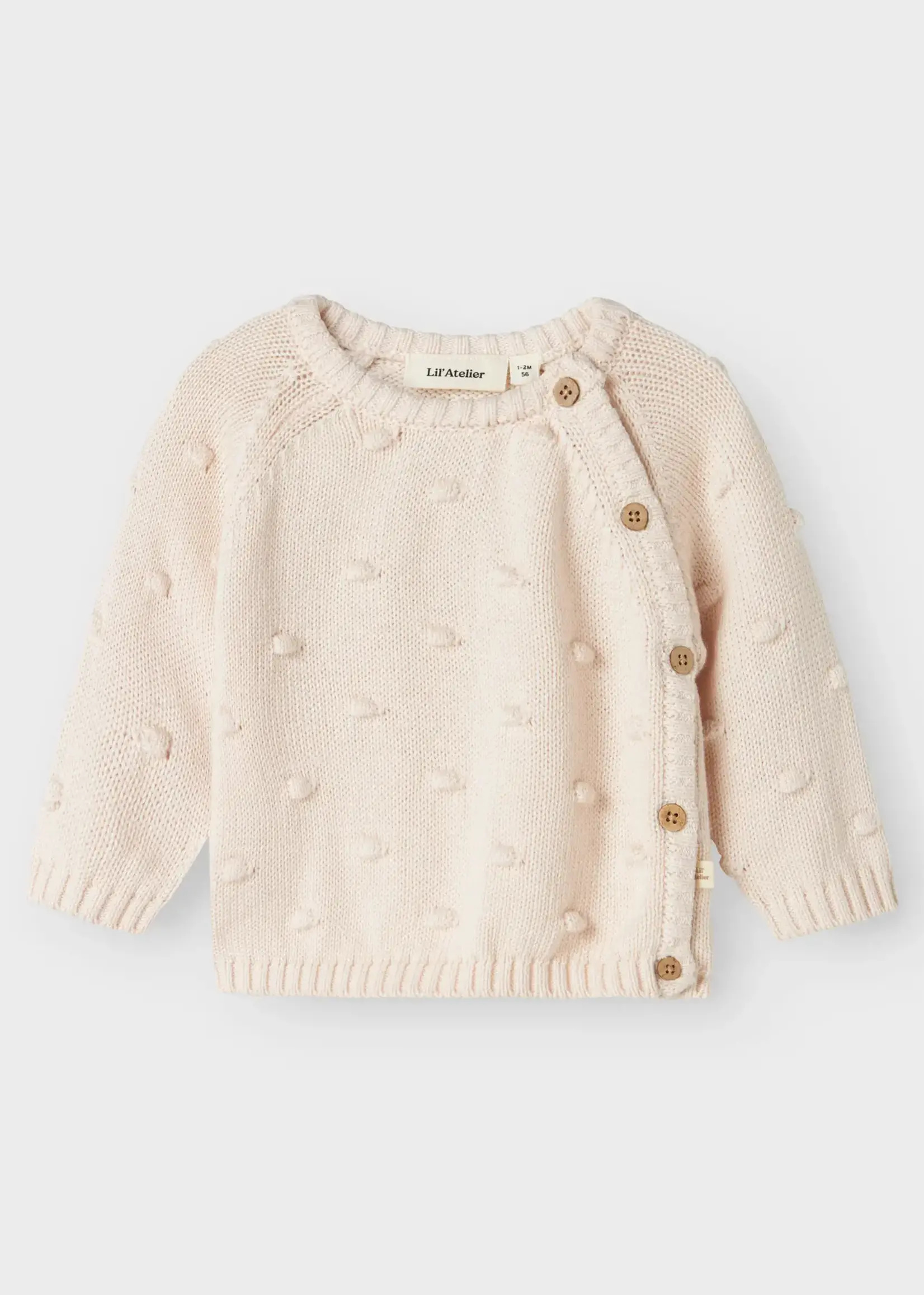 Lil' Atelier Lil' Atelier | NBFGABLE LS WRAP KNIT LIL - Pastel Parchment