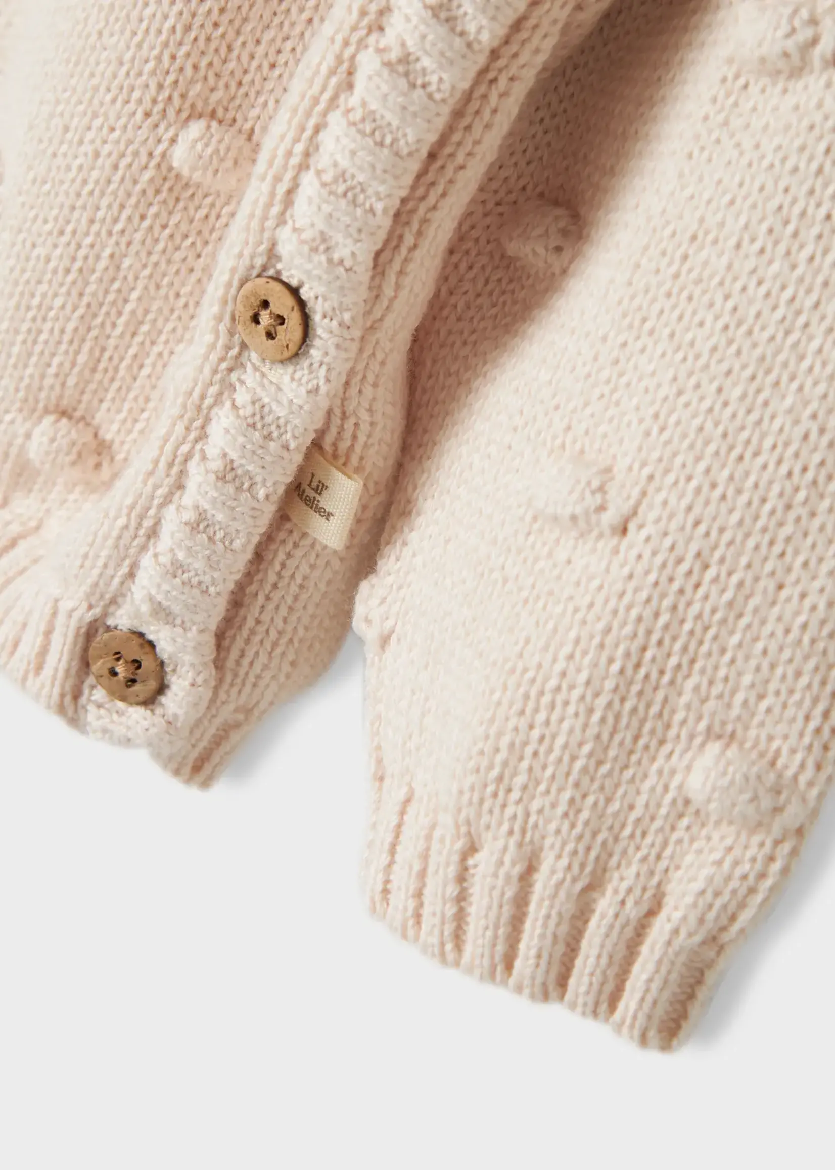 Lil' Atelier Lil' Atelier | NBFGABLE LS WRAP KNIT LIL - Pastel Parchment