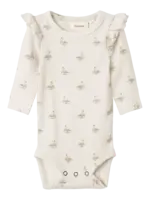 Lil' Atelier | NBFGAVO EKO LS SLIM BODY LIL NOOS - Pastel Parchment SWAN