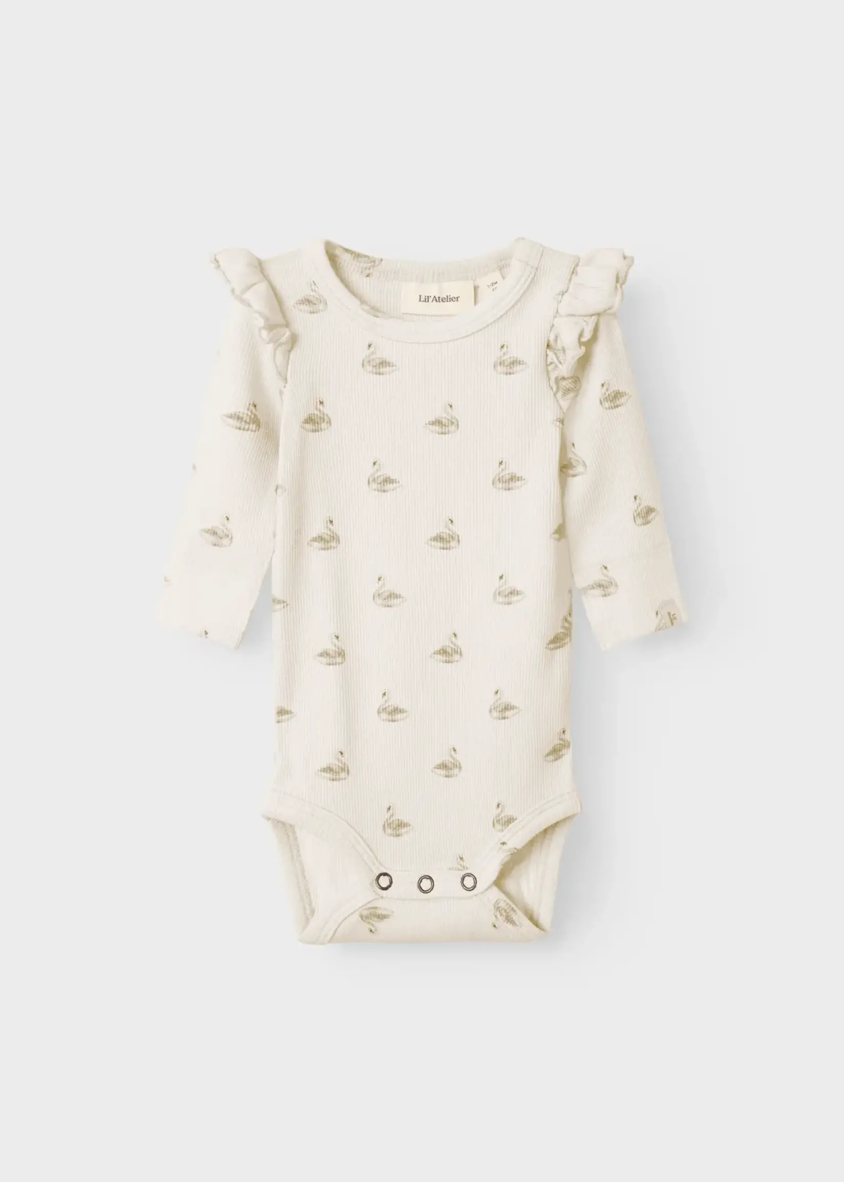 Lil' Atelier Lil' Atelier | NBFGAVO EKO LS SLIM BODY LIL NOOS - Pastel Parchment SWAN