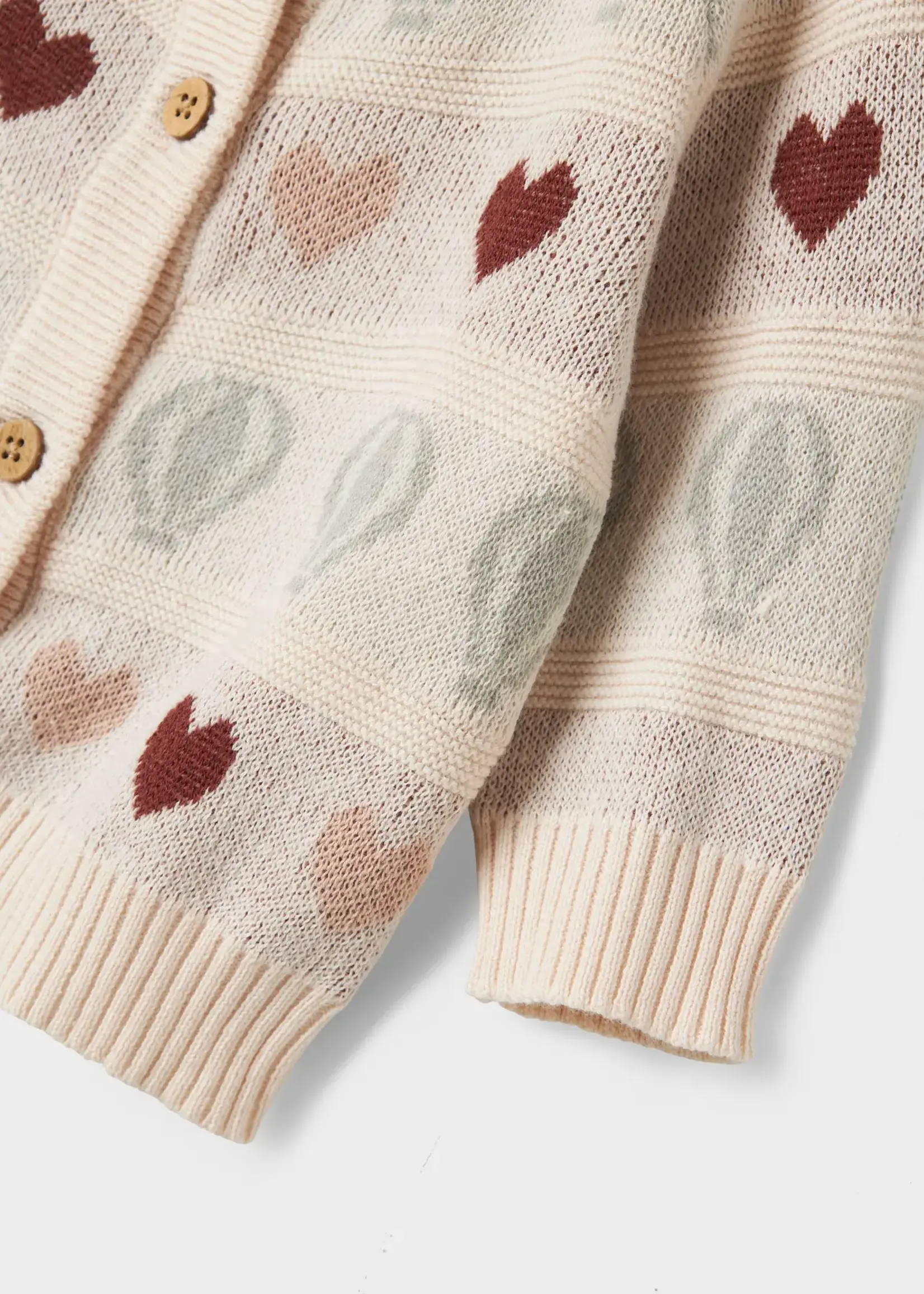 Lil' Atelier Lil' Atelier | NBFLAMAI KNY LS KNIT CARD LIL - Pastel Parchment