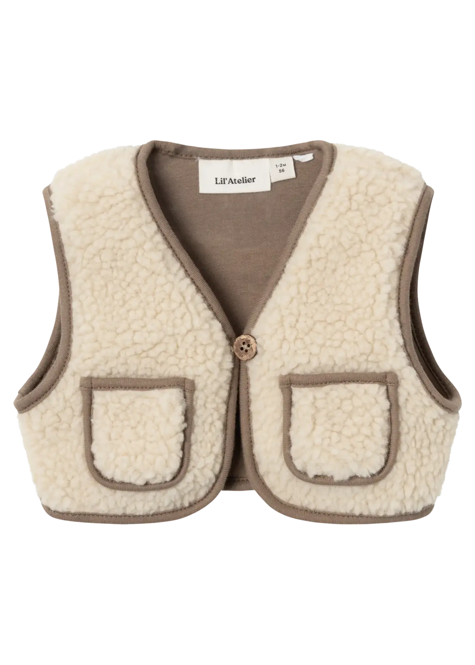 Lil' Atelier Lil' Atelier | NBMJONO RLX SHERPA VEST LIL - Turtledove