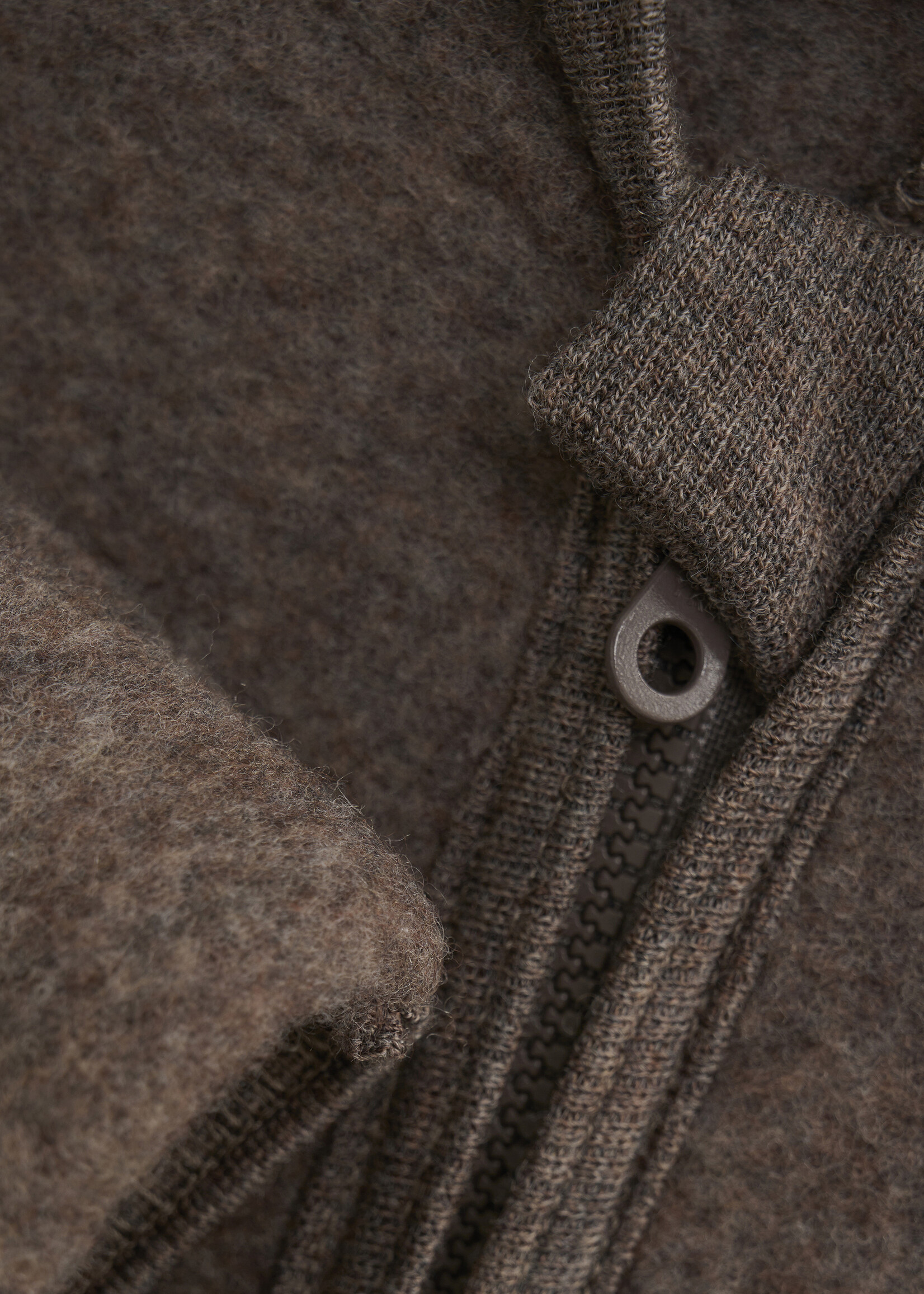 Huttelihut HUTTEliHUT | Pram Suit Wool Fleece – Brown Melange