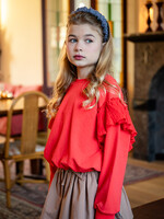 Petit Blush Petit Blush | Romantic Ruffle Sweater - Cayenne