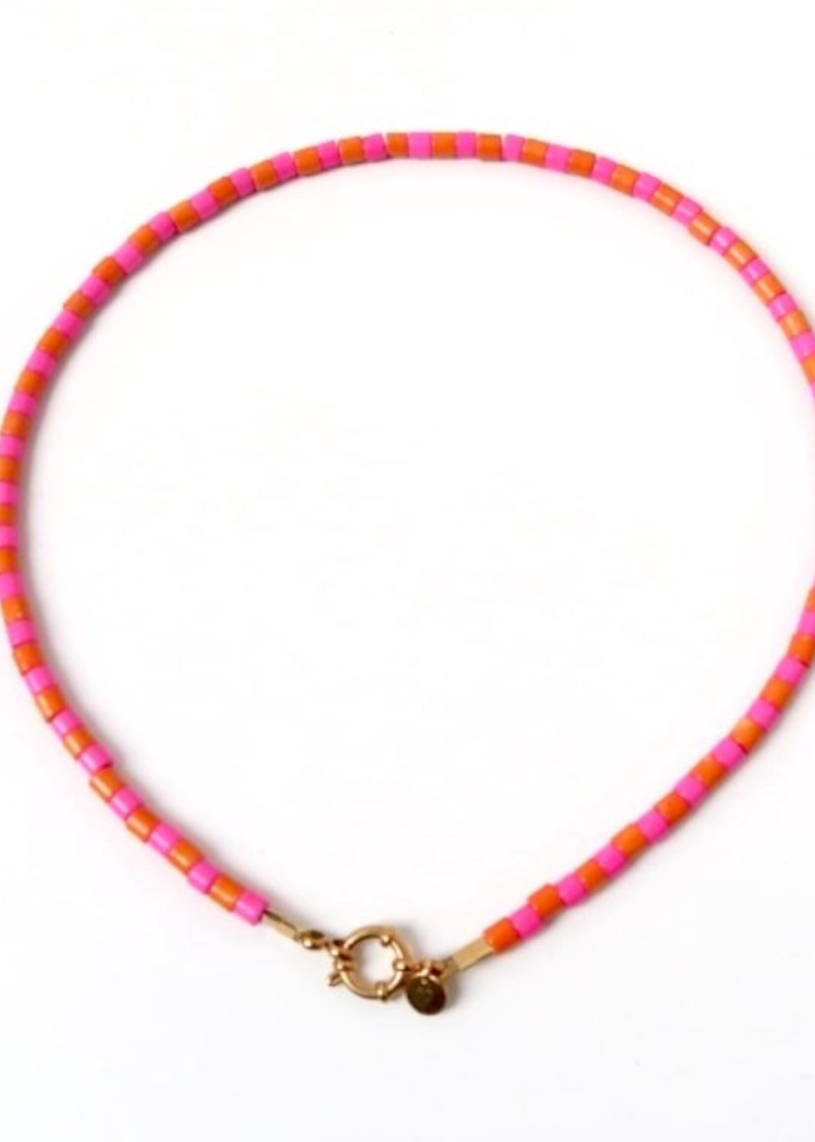 LOVEissue LOVEissue | Necklace - Stripe orange/pink
