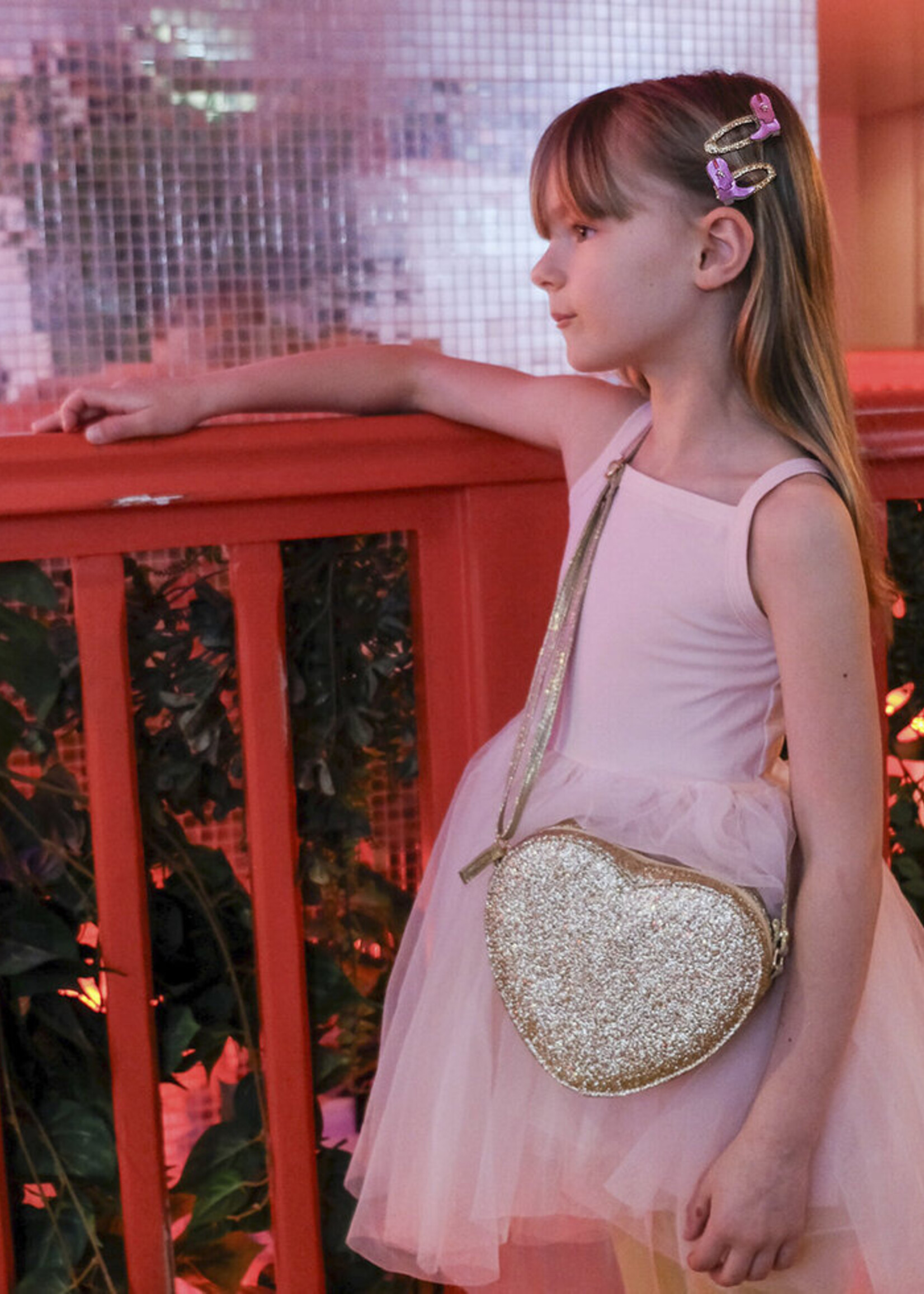 Rockahula Rockahula | Love Heart Gold Glitter Bag