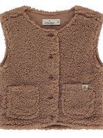 A Tiny Story A Tiny Story | baby teddy sleeveless cardigan - Cookie