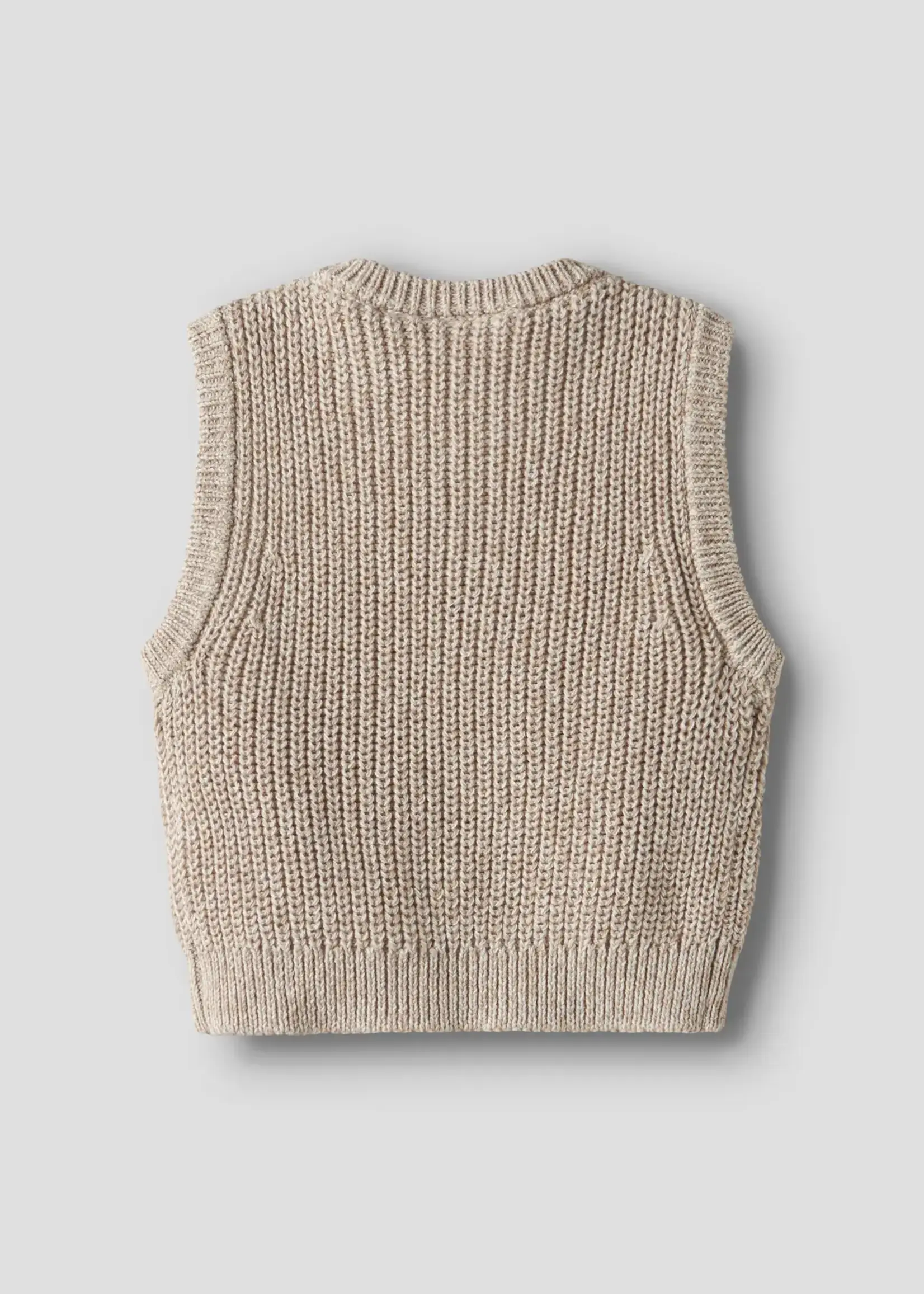 Lil' Atelier Lil' Atelier | NBMROKKO KNIT VEST LIL - Oxford Tan MELANGE