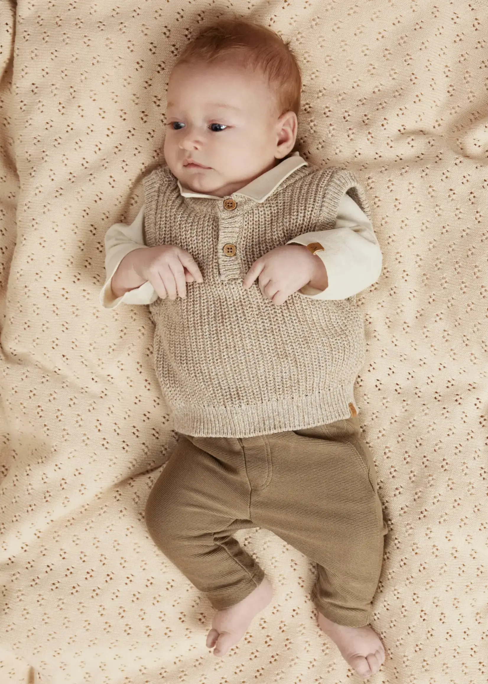 Lil' Atelier Lil' Atelier | NBMROKKO KNIT VEST LIL - Oxford Tan MELANGE