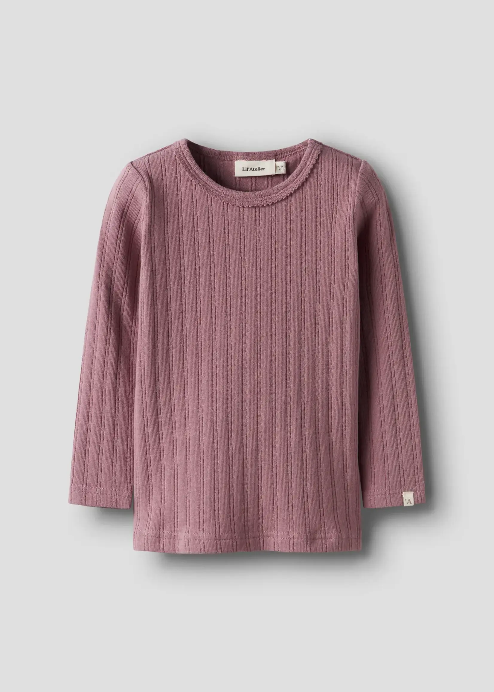 Lil' Atelier Lil' Atelier | NMFRITA SIG LS SLIM TOP LIL - Nostalgia Rose
