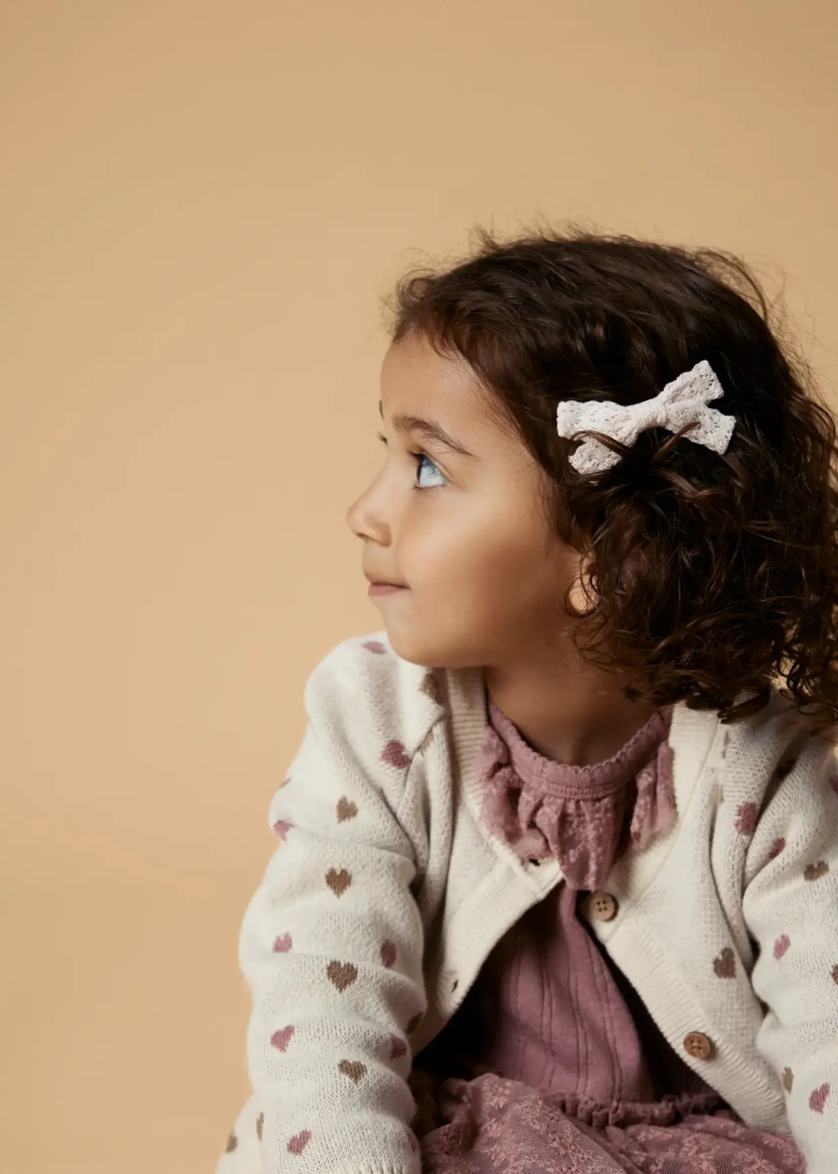 Lil' Atelier | NMFSARAN LS KNIT CARD HEART LIL - Turtledove SEPIA TINT