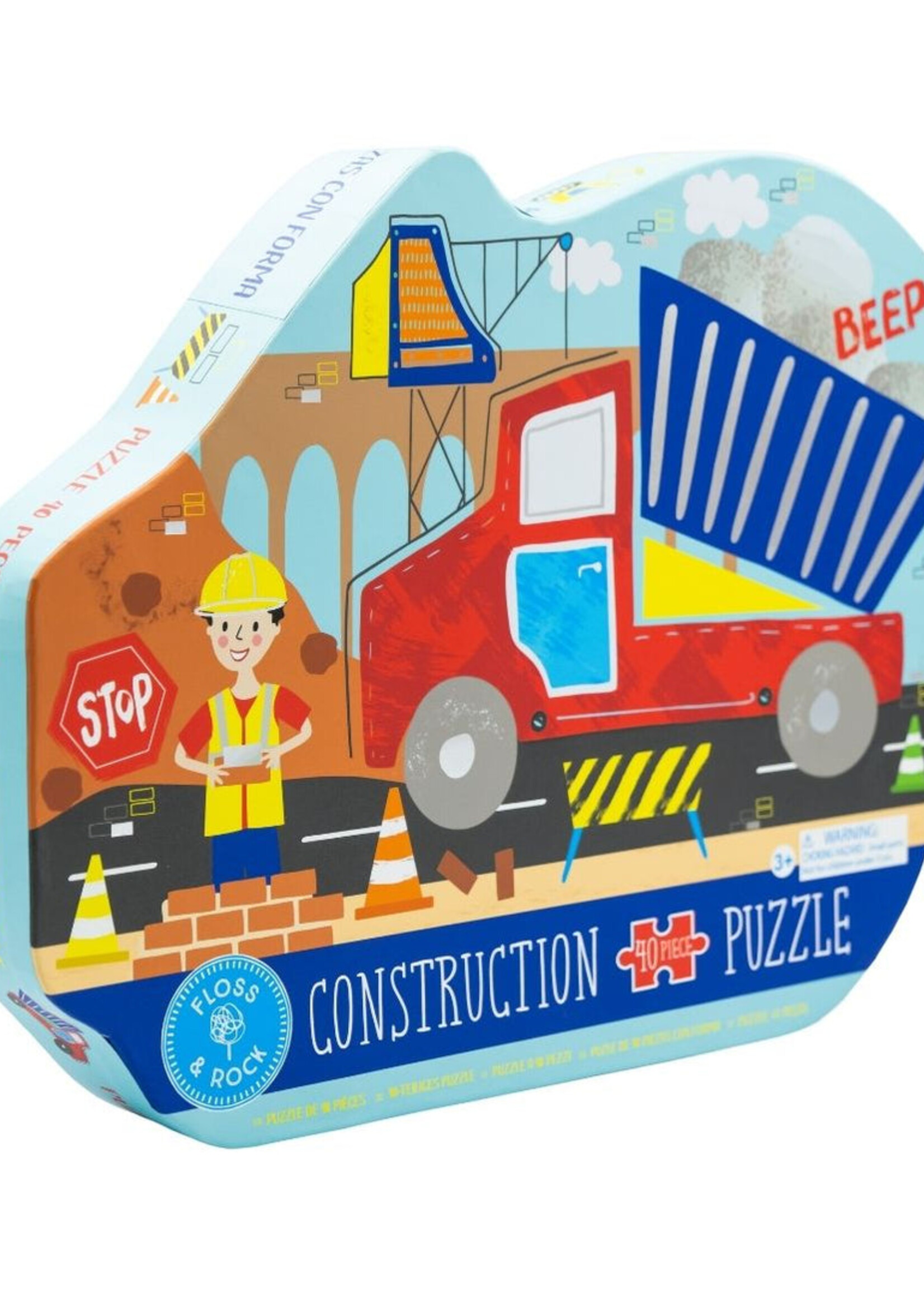 Floss & Rock Floss & Rock | Construction 40 stuks Jigsaw Puzzel