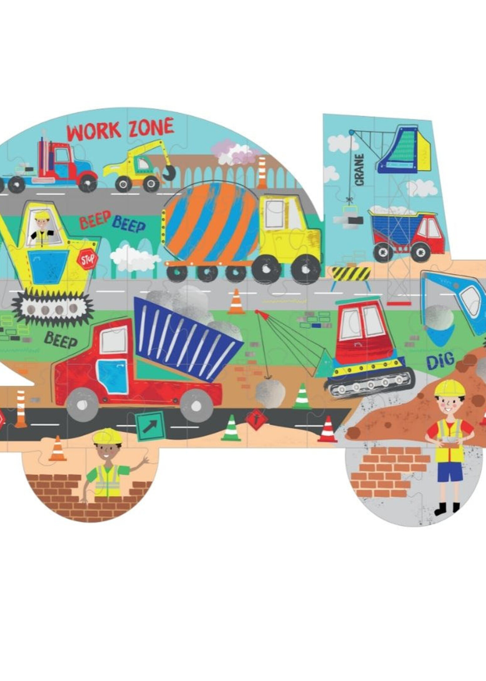 Floss & Rock Floss & Rock | Construction 40 stuks Jigsaw Puzzel