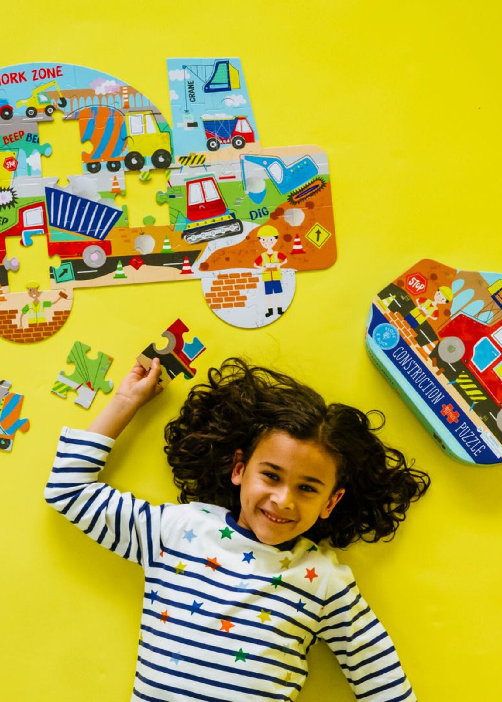 Floss & Rock Floss & Rock | Construction 40 stuks Jigsaw Puzzel