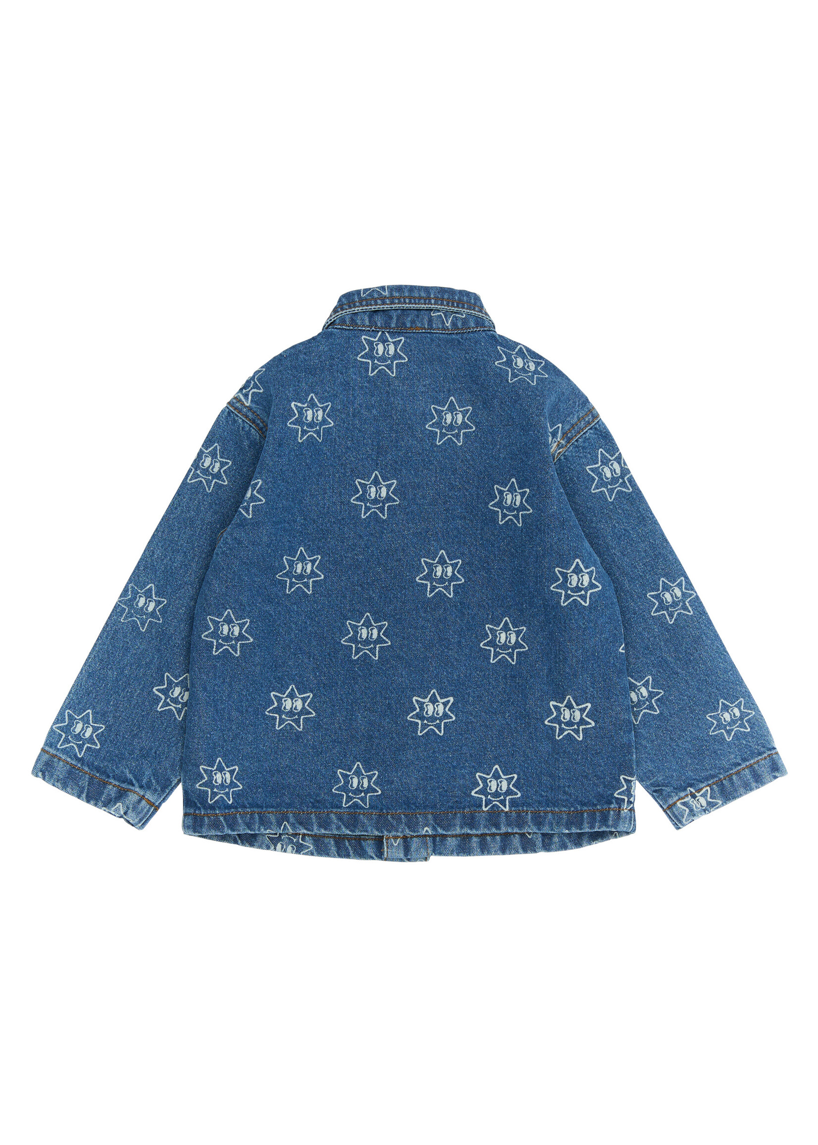 THE NEW SIBLINGS TNSTRipley OS Denim Shirt - Medium Blue Denim AOP