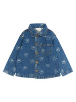 THE NEW SIBLINGS TNSTRipley OS Denim Shirt - Medium Blue Denim AOP