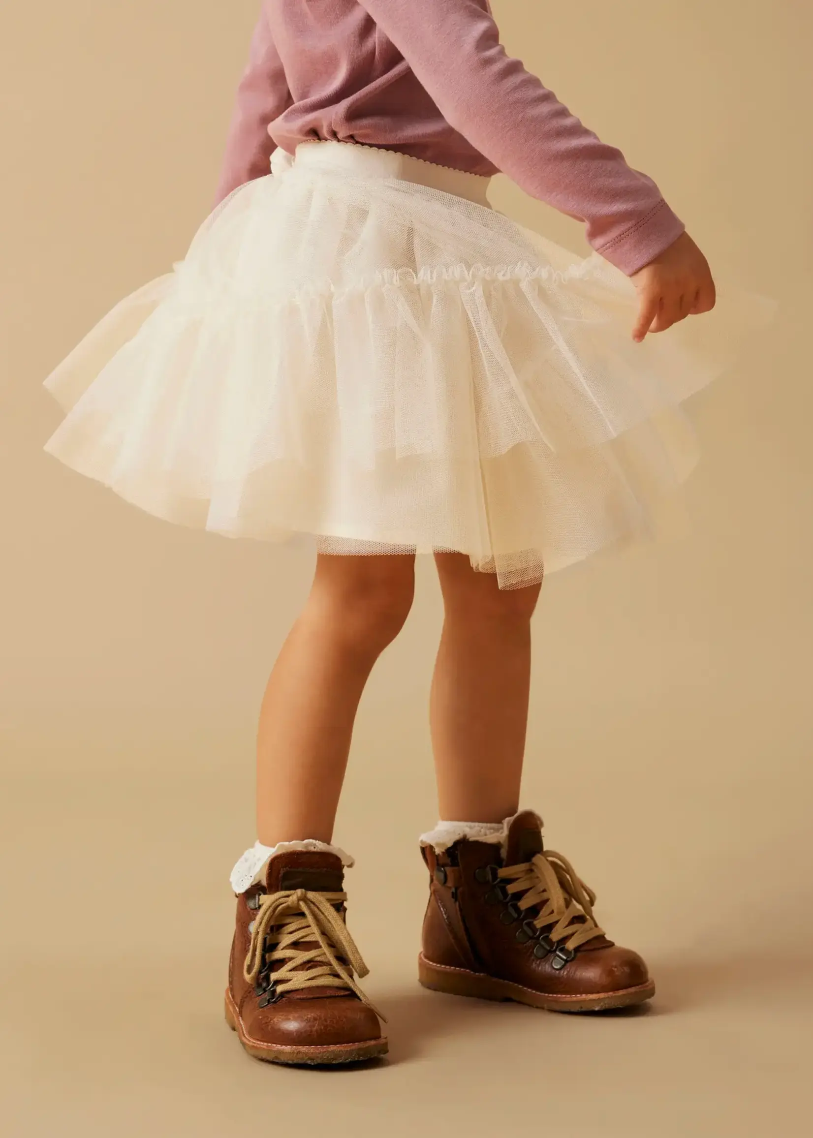 Lil' Atelier | NMFSARINA TULLE SKIRT LIL - Pistachio Shell