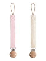 Mushie Mushie | Pacifier clip linnen - Blush Cream