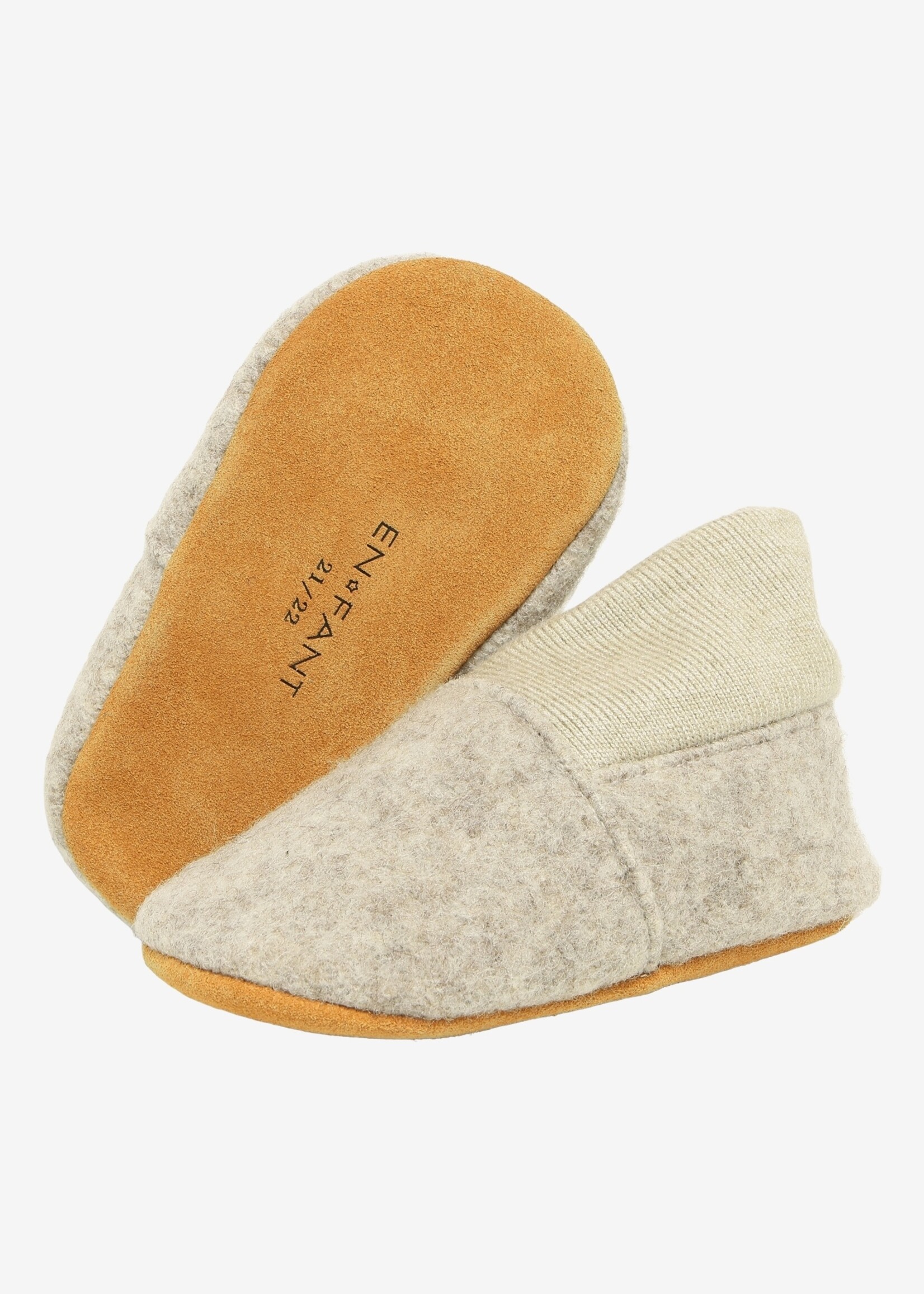 En Fant En Fant | Wool slippers - Sand Melange 2060
