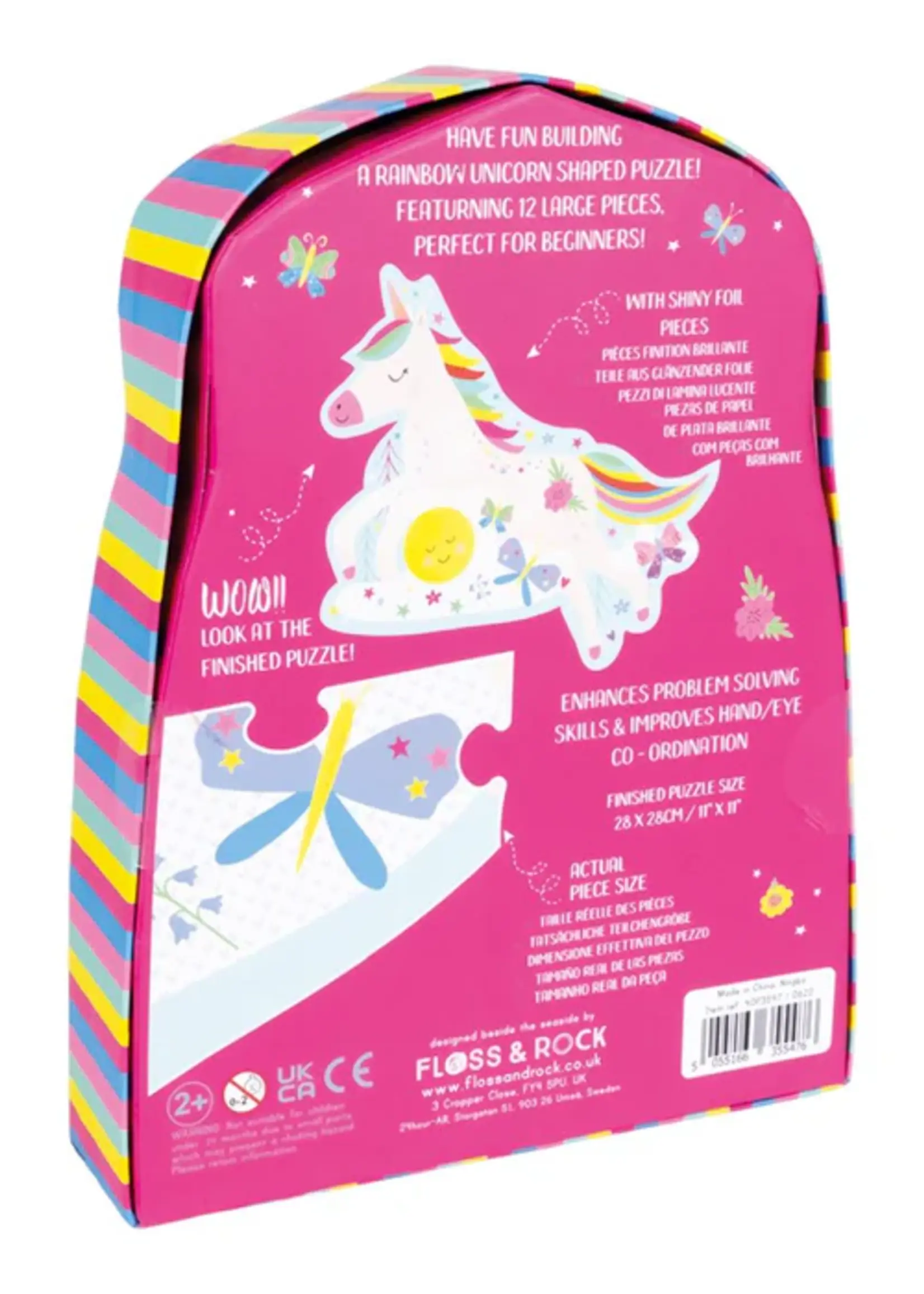 Floss & Rock Floss&Rock | Rainbow Unicorn - 12 stuks Jigsaw puzzle