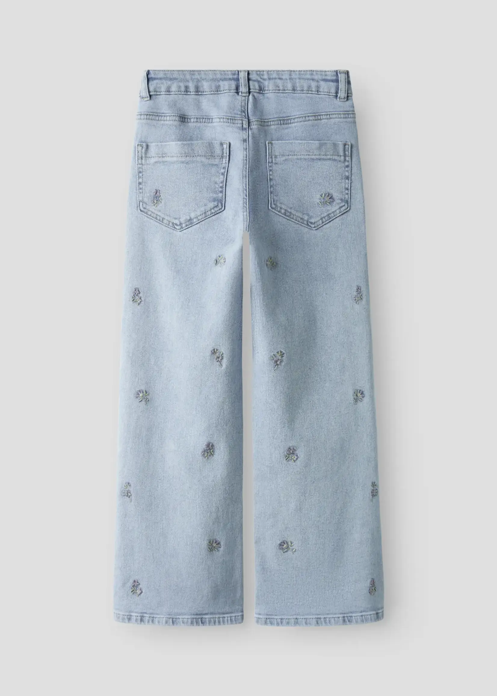 Name It Name It | NKFROSE WIDE EMB JEANS 2010-FR NOOS - Light Blue Denim FLOWER EMBROIDERY
