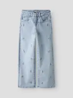 Name It Name It | NKFROSE WIDE EMB JEANS 2010-FR NOOS - Light Blue Denim FLOWER EMBROIDERY
